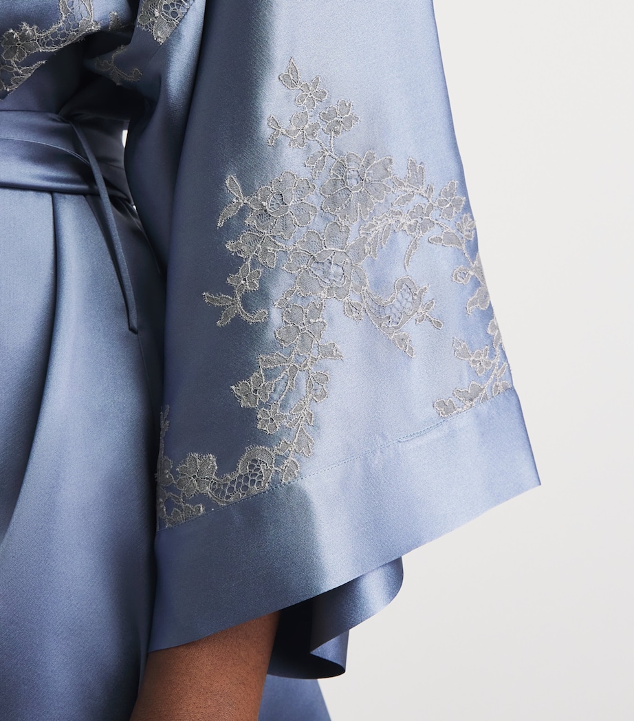 Carine Gilson Short Silk Cérès Robe Bluestone Image 3