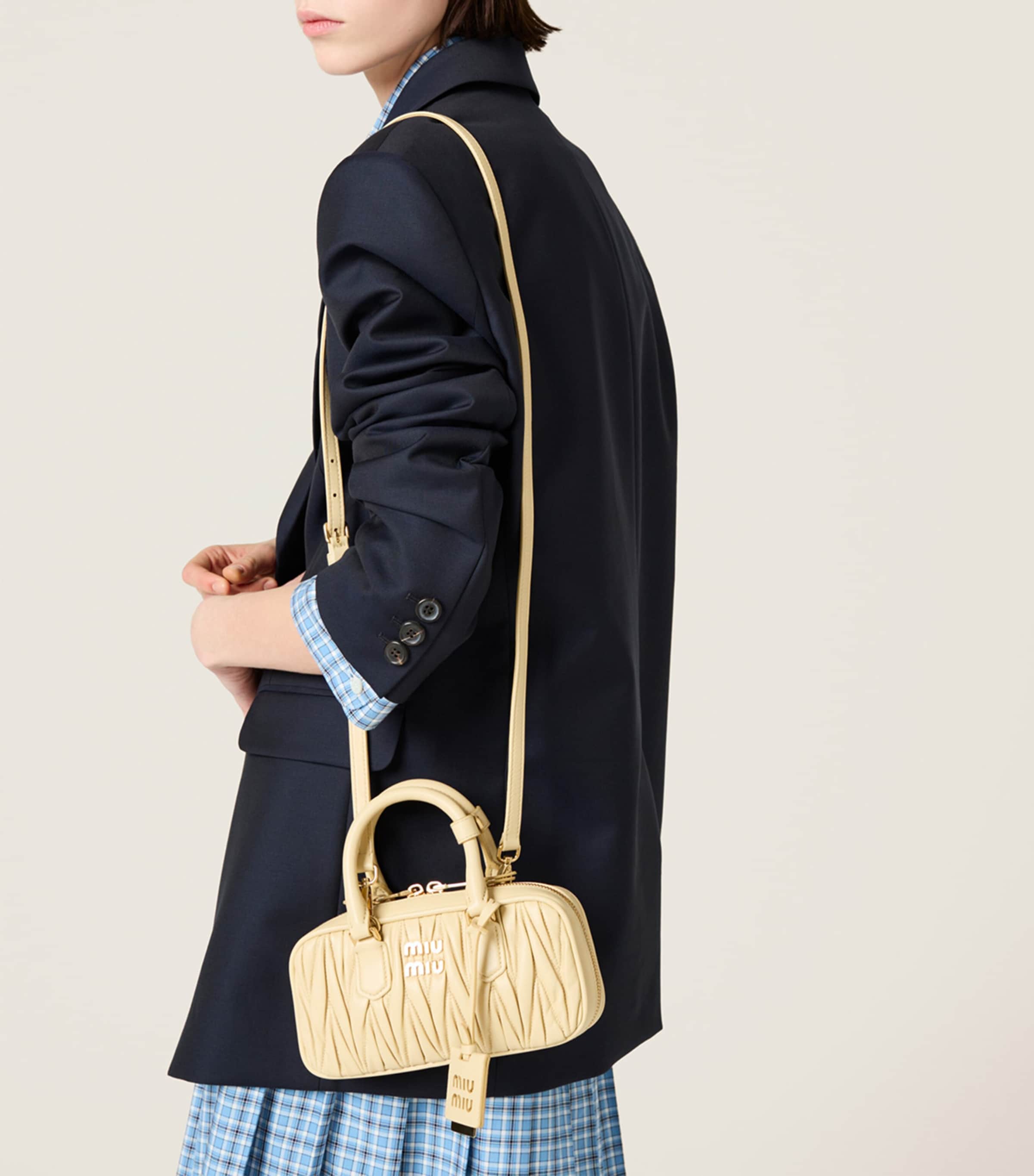 Mini Matelassé Leather Arcadie Top-Handle Bag F0K57 Image 5