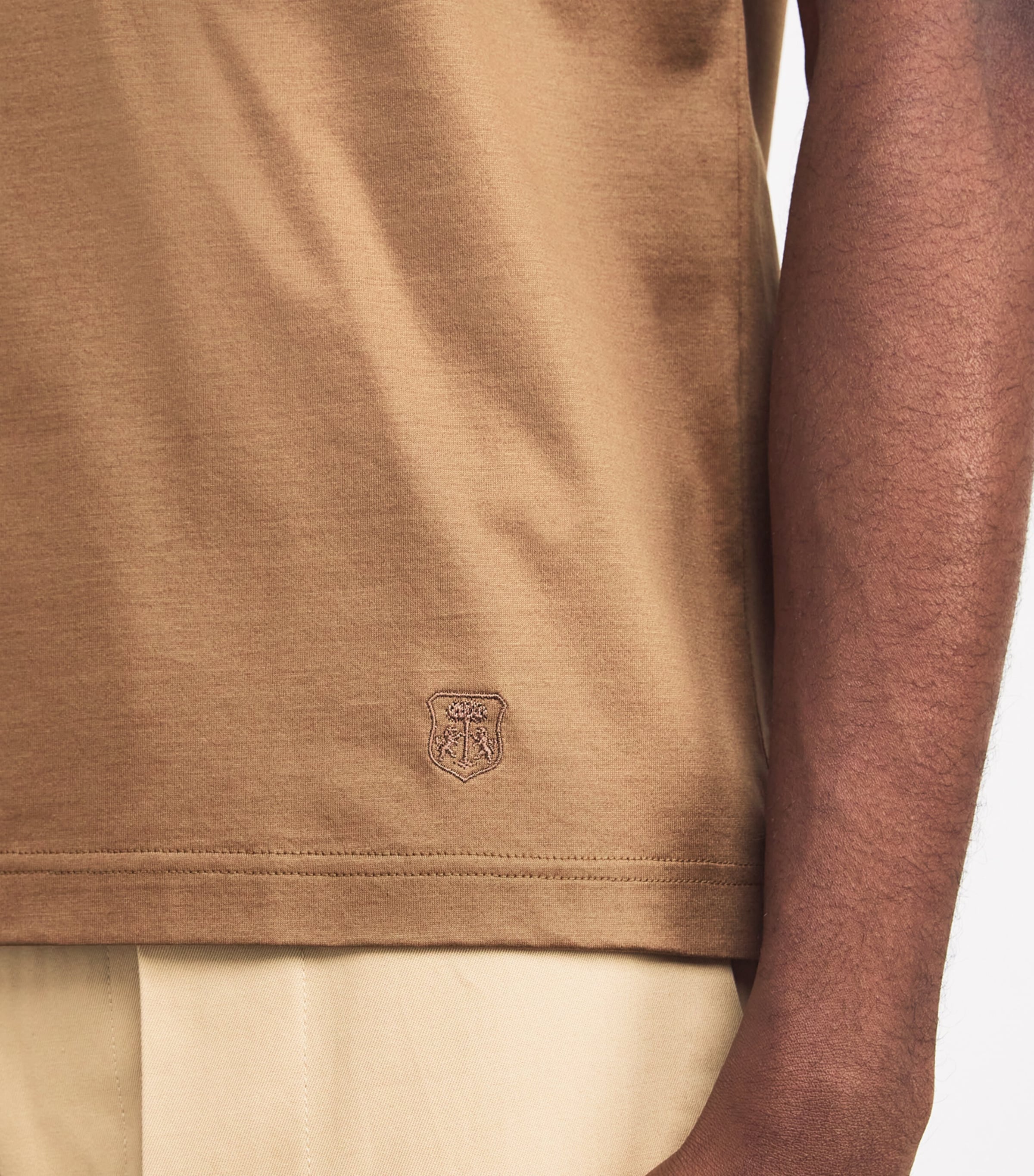 Cotton Short-Sleeve T-Shirt 034 NATURAL / BEIGE Image 6