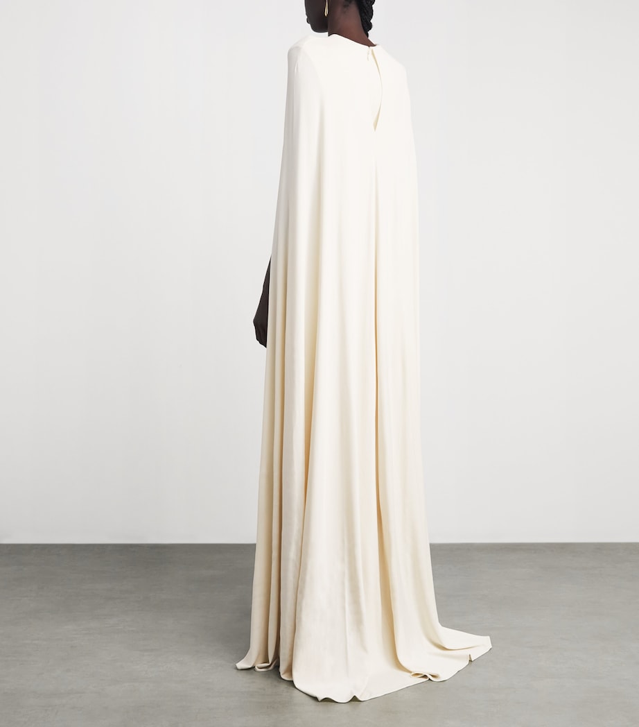 Simkhai Womens Cape Gathered Gown Yolk Image 4