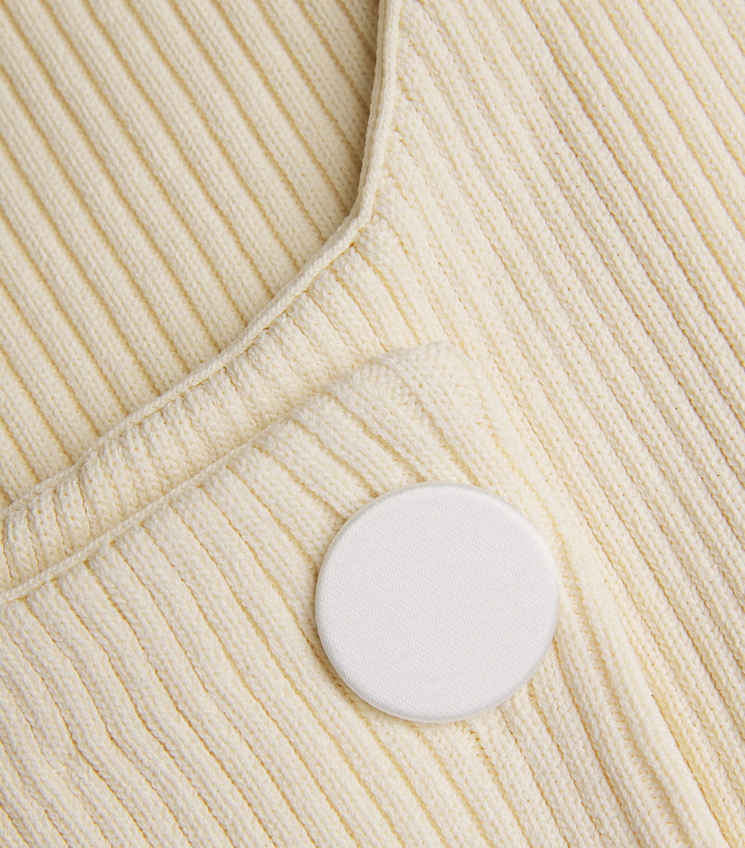 Knitted Button-Up Top VANILLA Image 5