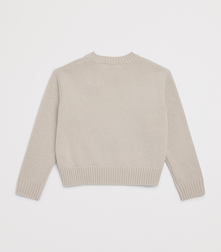 Cotton Ribbed Sweater 106ALMOND BEIGE Image 2