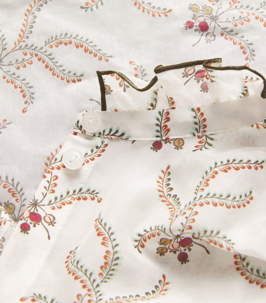 Cotton-Silk Berry Print Blouse LIGHT CREAM MULTI Image 5