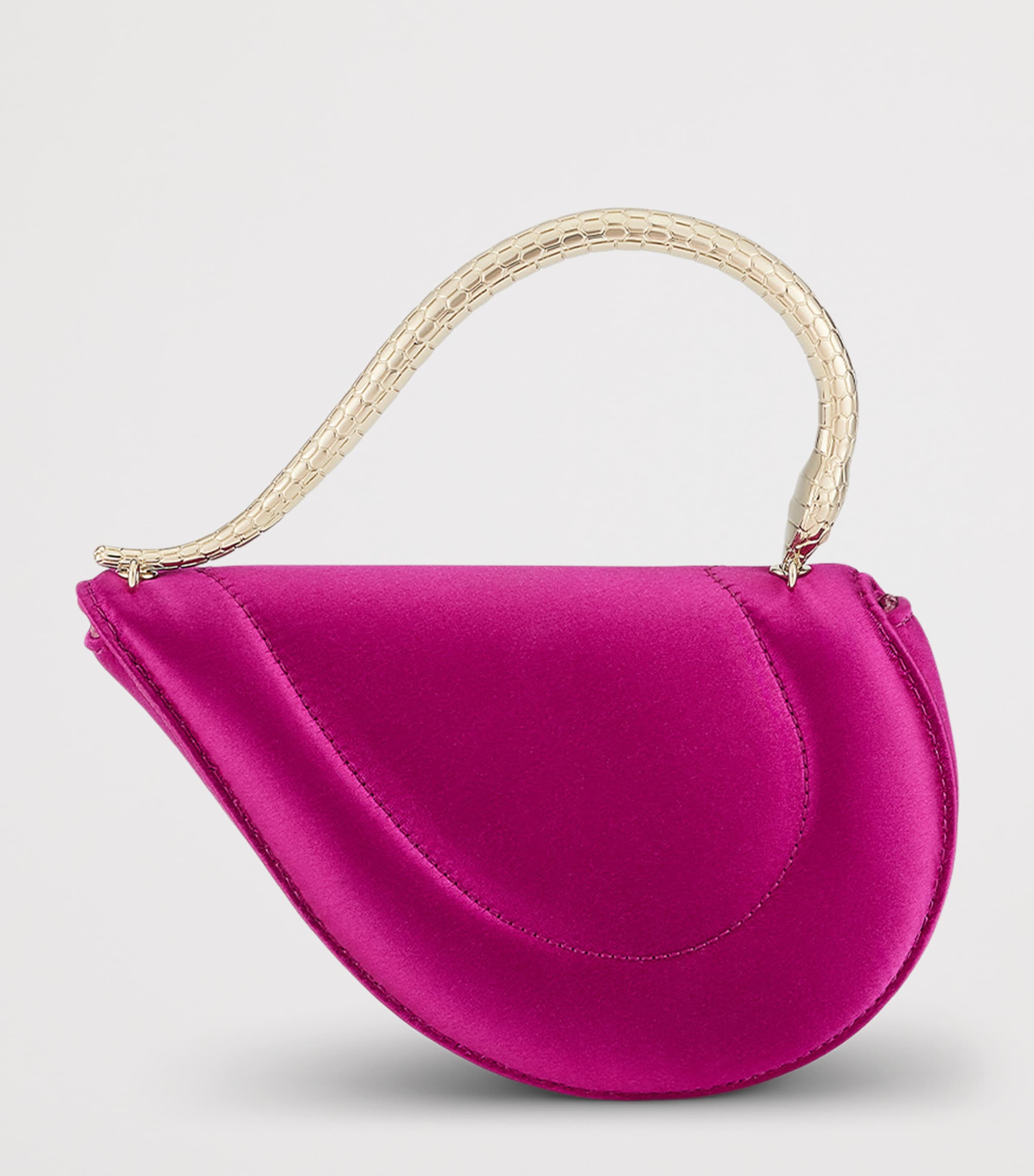 Bvlgari Mini Leather Serpenti Cuoricino Top-Handle Bag Pink Image 2