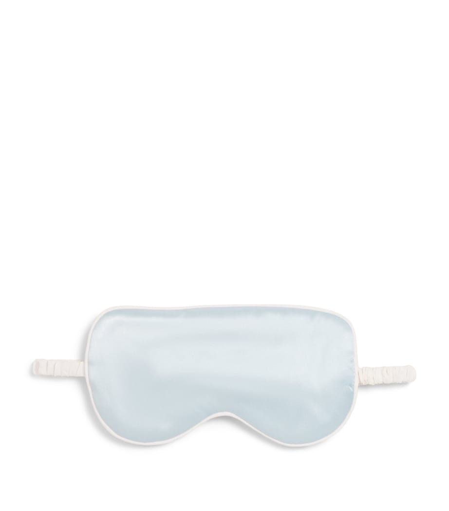 Olivia von Halle Womens Silk Audrey Eye Mask Powder Blue Image 1