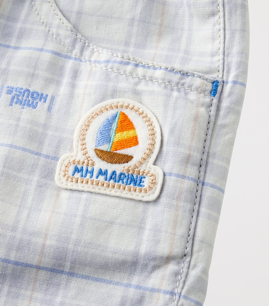 Miki House Cotton Logo Check Shorts (2-9 Years) Image 7