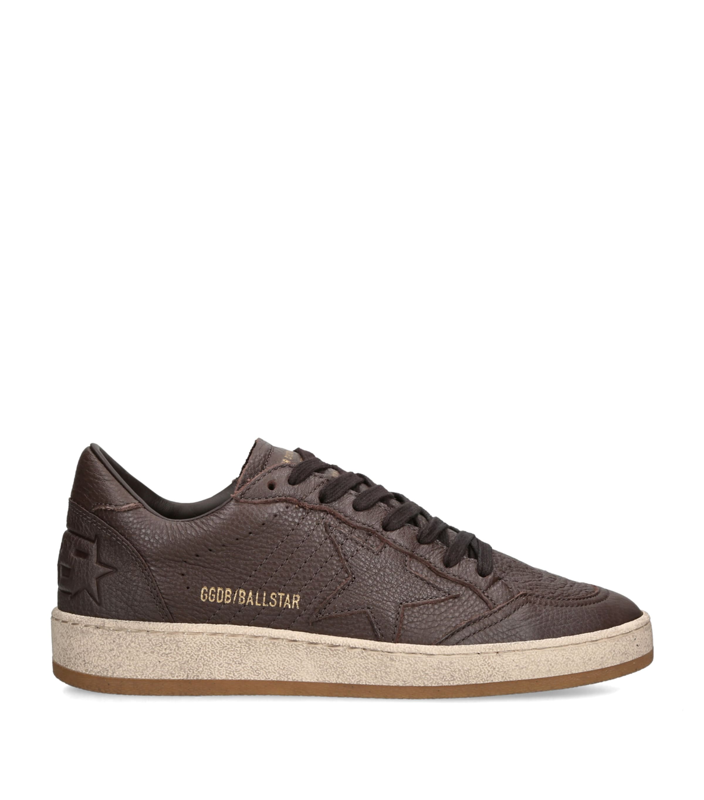 Golden Goose Leather Ball Star Sneakers Dark Brown Image 1