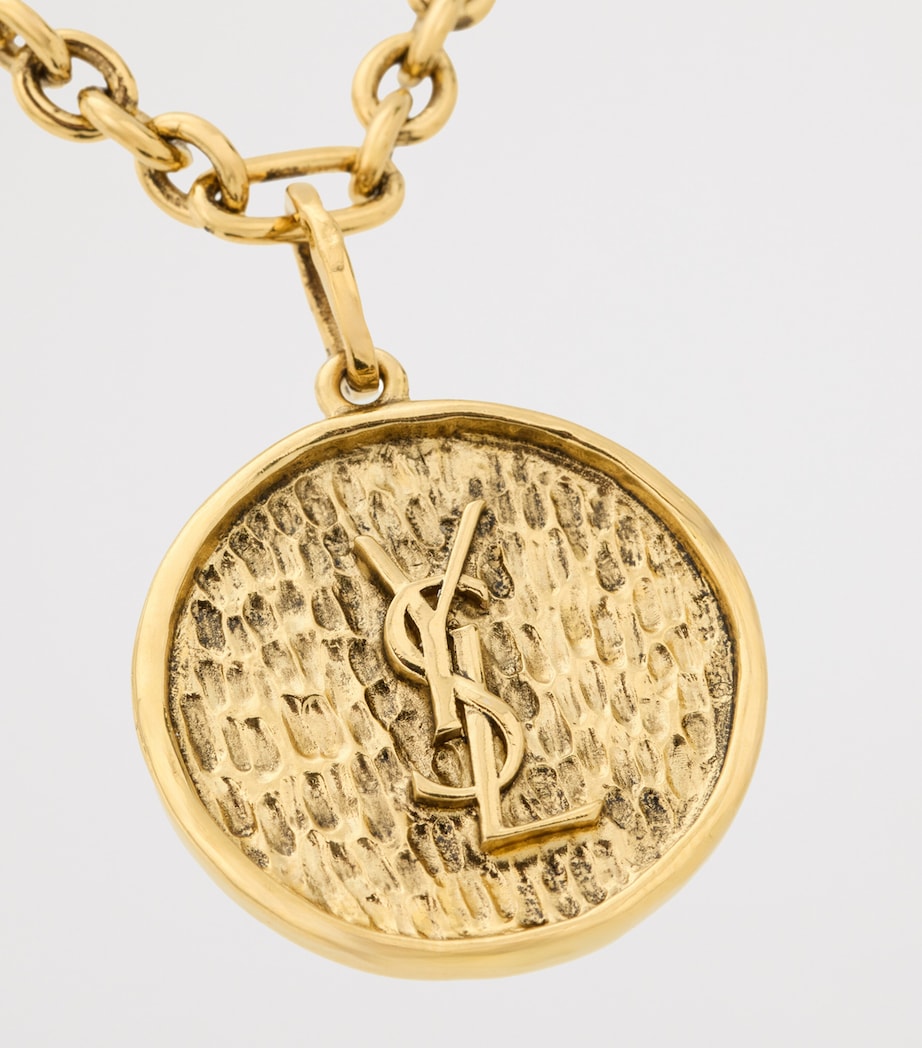 Saint Laurent Cassandre Medallion Necklace Image 2