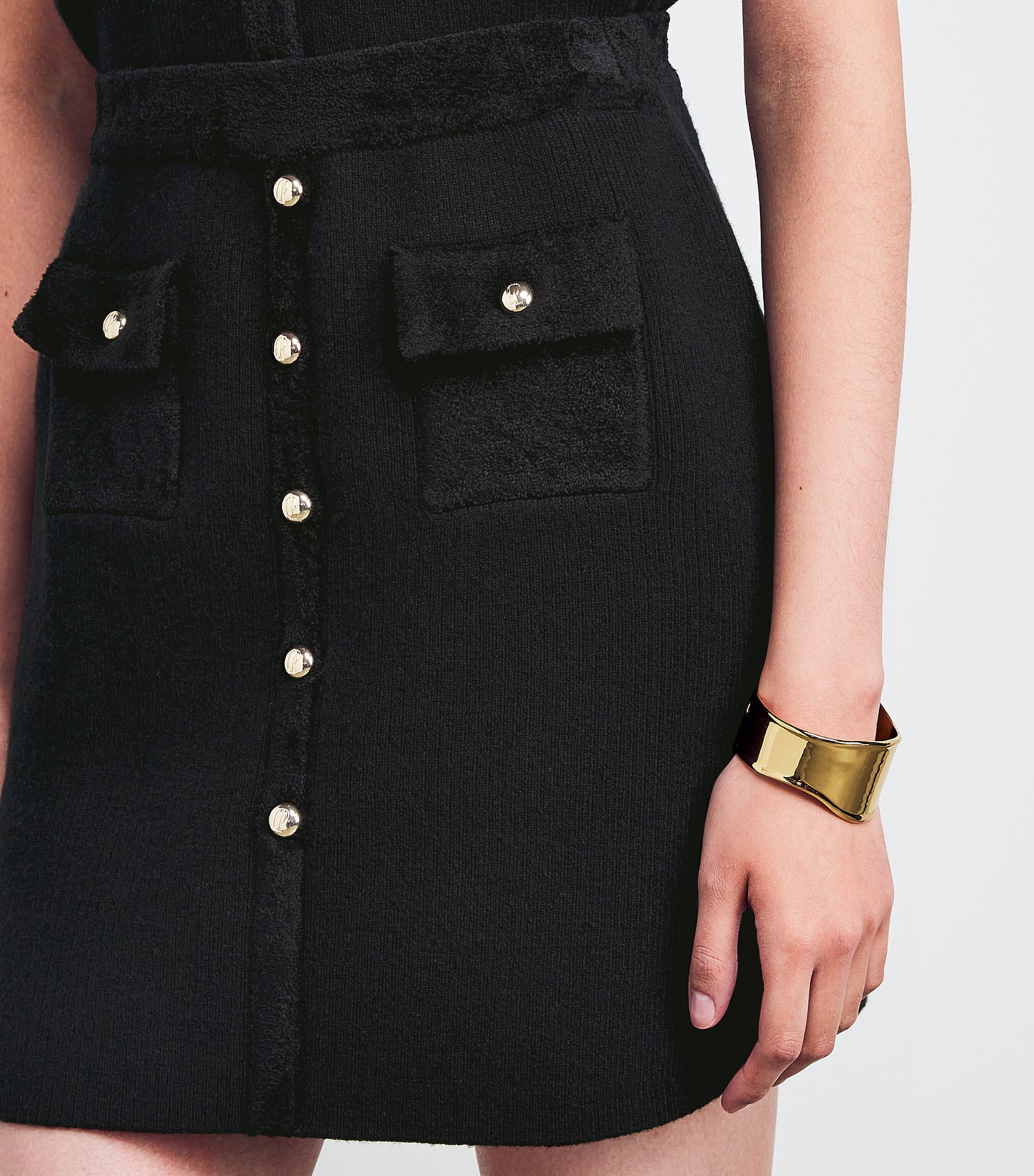 Knitted Mini Skirt BLACK Image 6