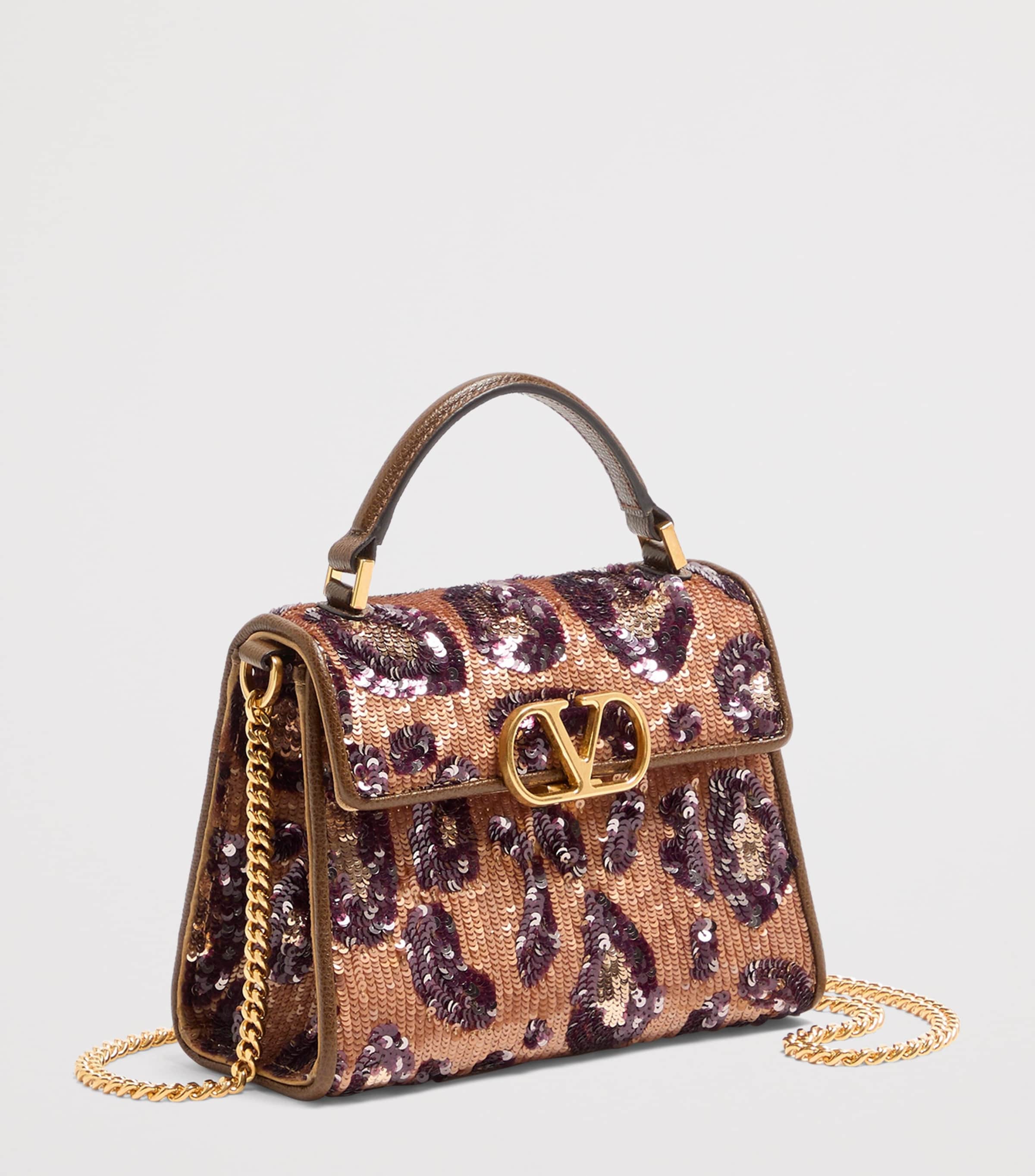 Valentino Garavani Mini Silk Embellished VSLING Top-Handle Bag Fjy Image 2