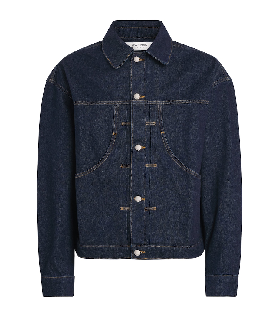 about:blank Mens Boxy Denim Jacket Raw Indigo Image 1