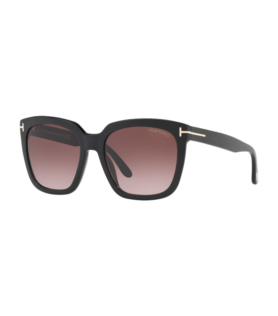 TOM FORD Acetate Amarra Square Sunglasses Black Image 4