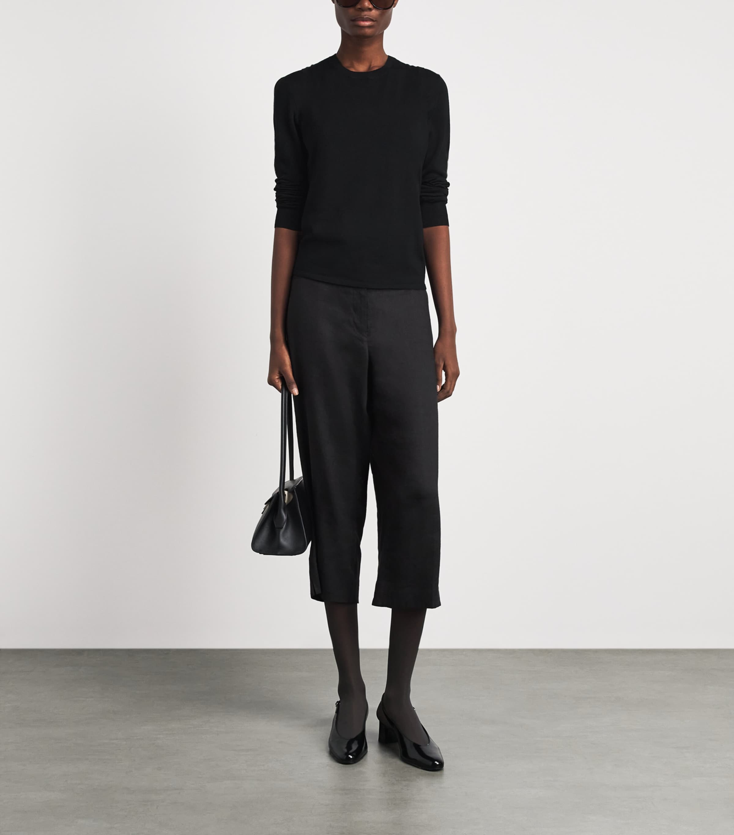 Theory Womens Wool Tank Top Black Image 2