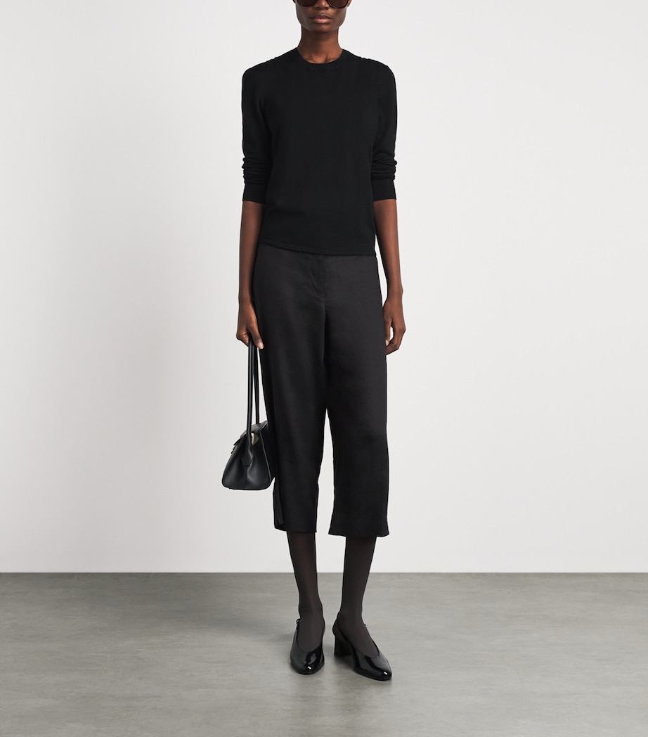 Theory Womens Wool Tank Top Black Image 2