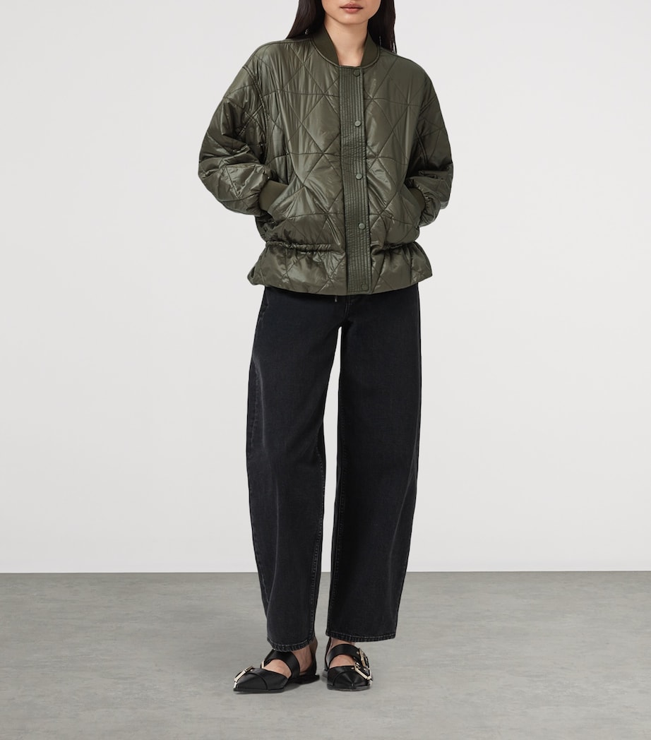 Quilted Alii Bomber Jacket FOREST GREEN Image 2