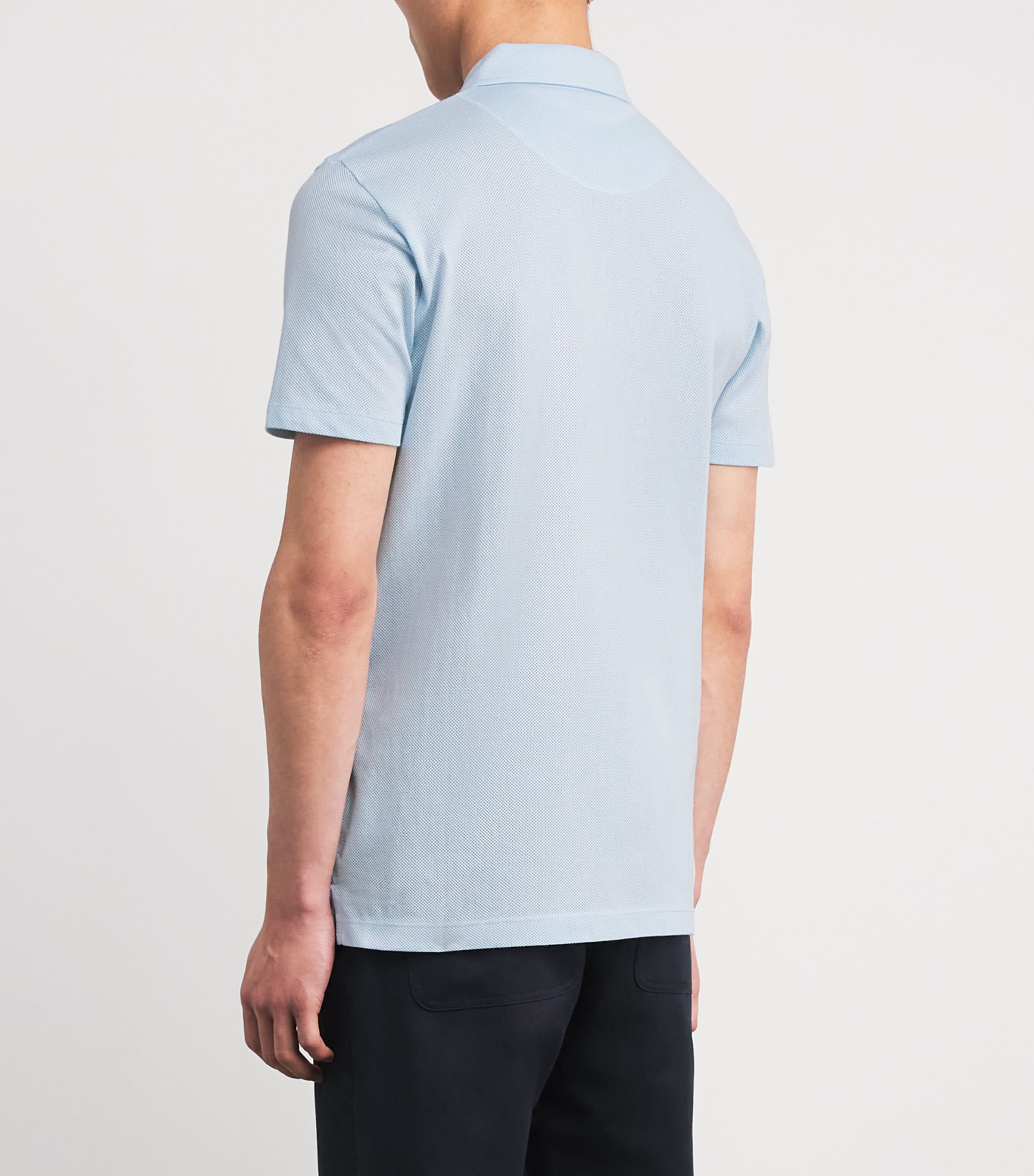 Supima Cotton Riviera Polo Shirt FROST BLUE BUWO Image 4