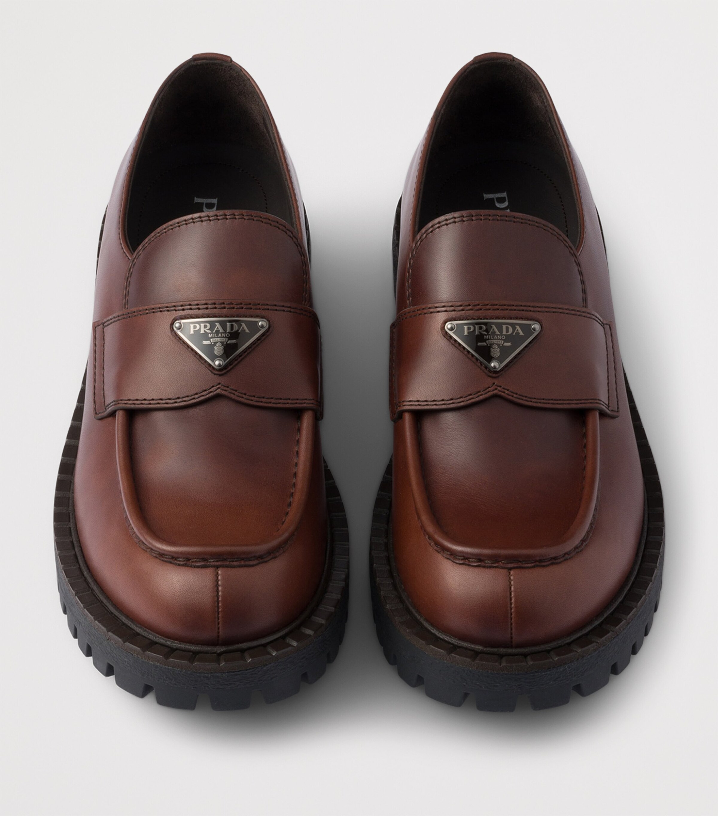 Brushed Leather Loafers F0192 Image 4