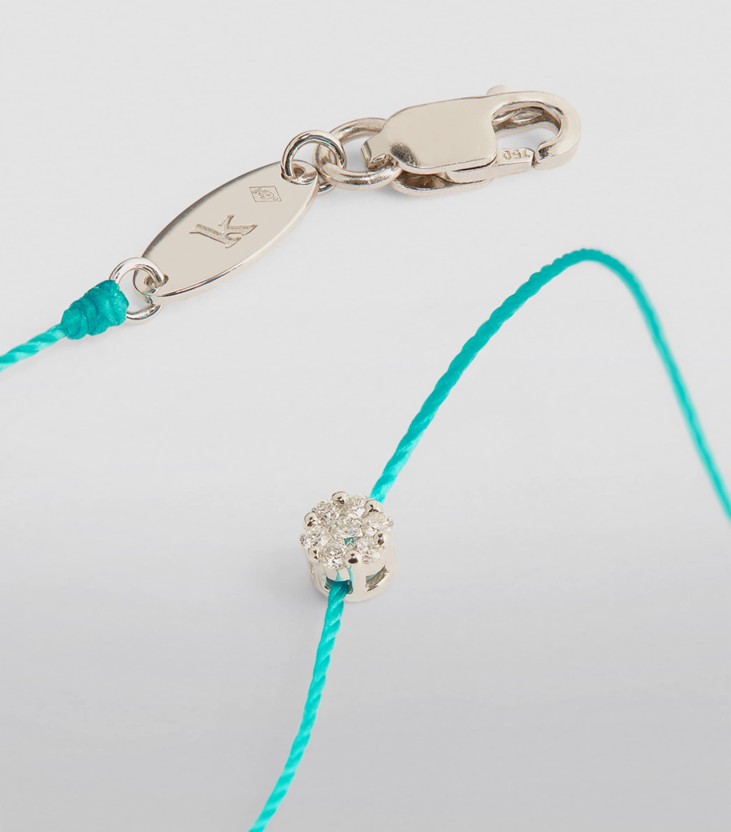 White Gold and Diamond Illusion Bracelet NEON TURQUOISE Image 5