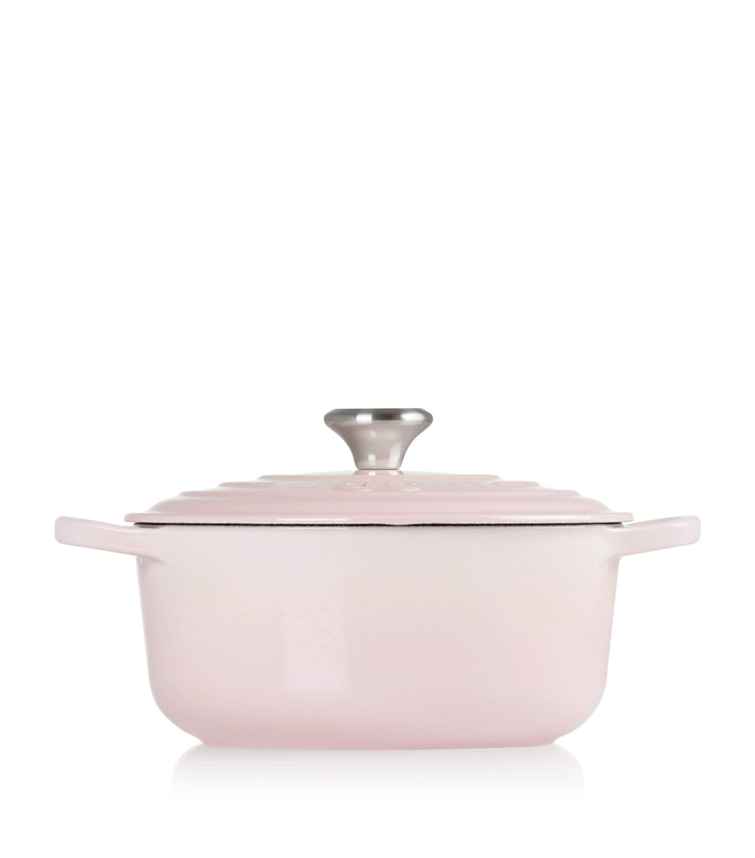 Cast Iron Round Casserole Dish (20cm) SHELL PINK Image 4