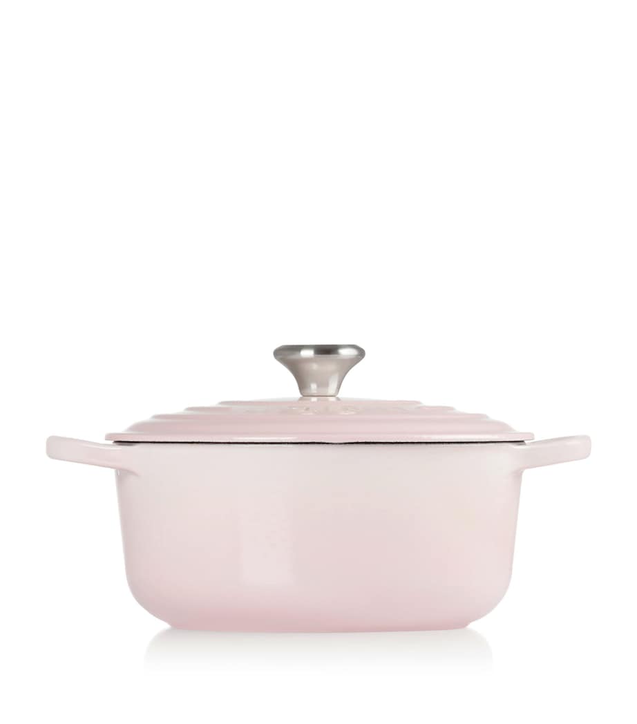 Cast Iron Round Casserole Dish (20cm) SHELL PINK Image 4