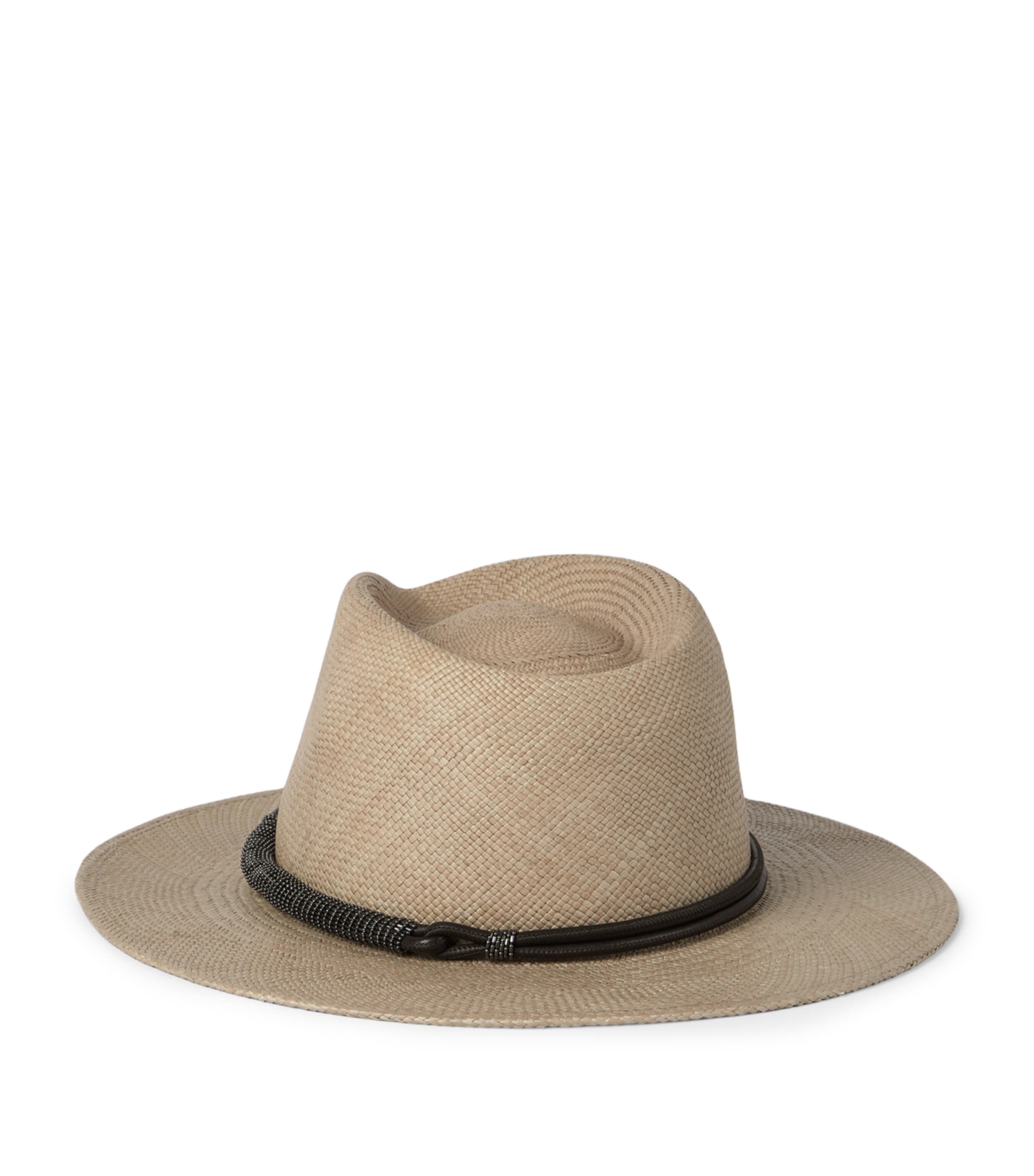 Brunello Cucinelli Straw Monili-Rope Trilby Hat Image 1