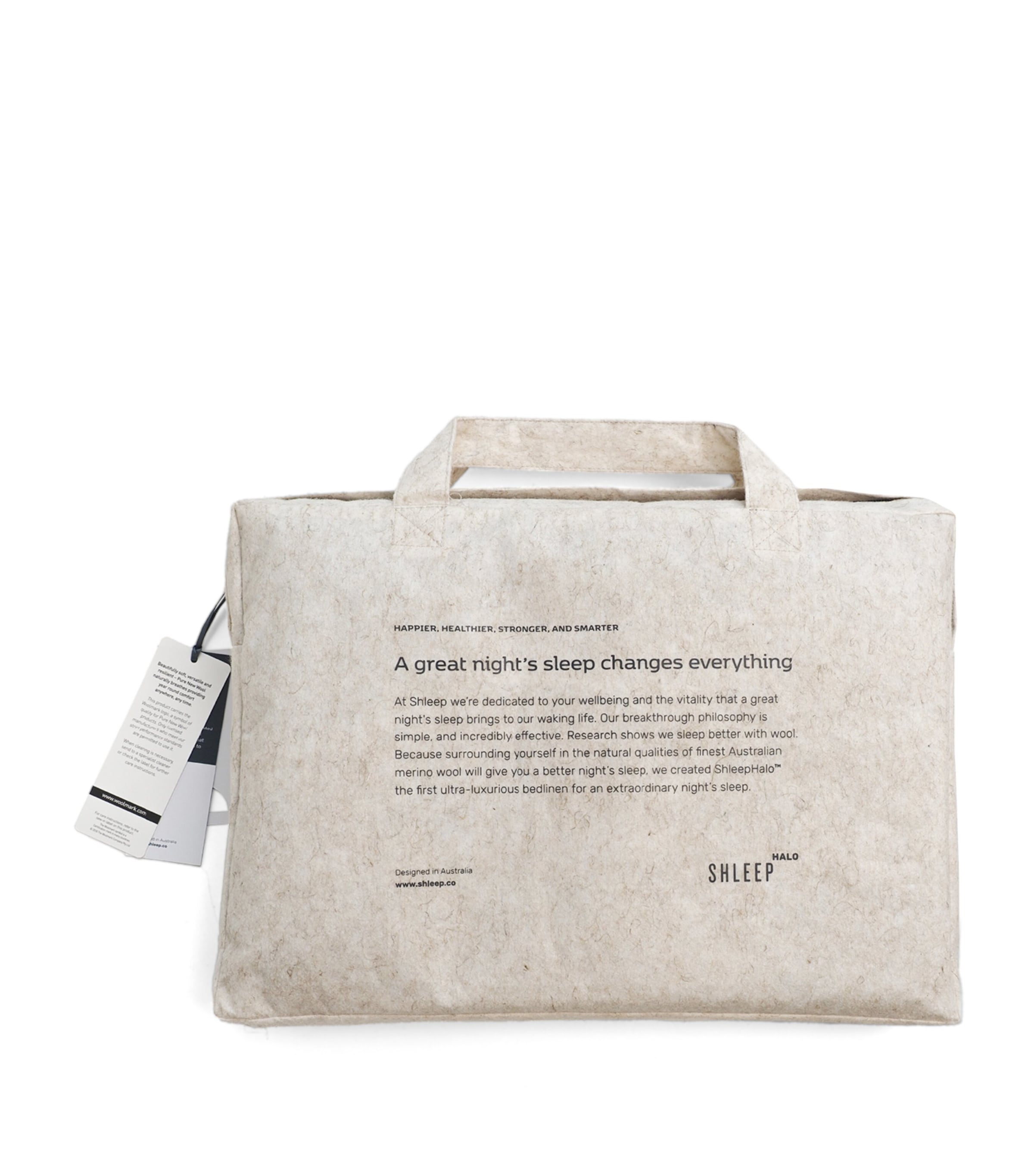 SHLEEP Merino Jersey King Duvet Cover (230cm x 220cm) Ivory Tusk Image 2