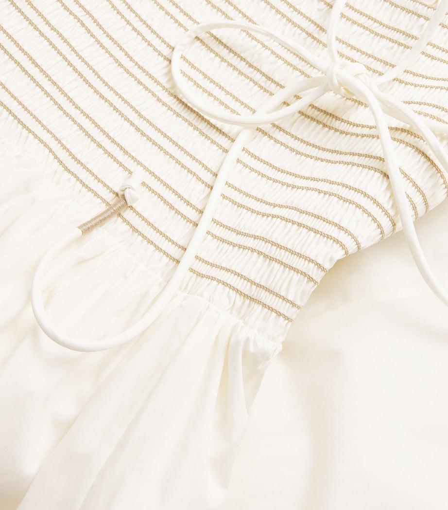 Smocked Kaela Midi Dress W0097 DOVE Image 5