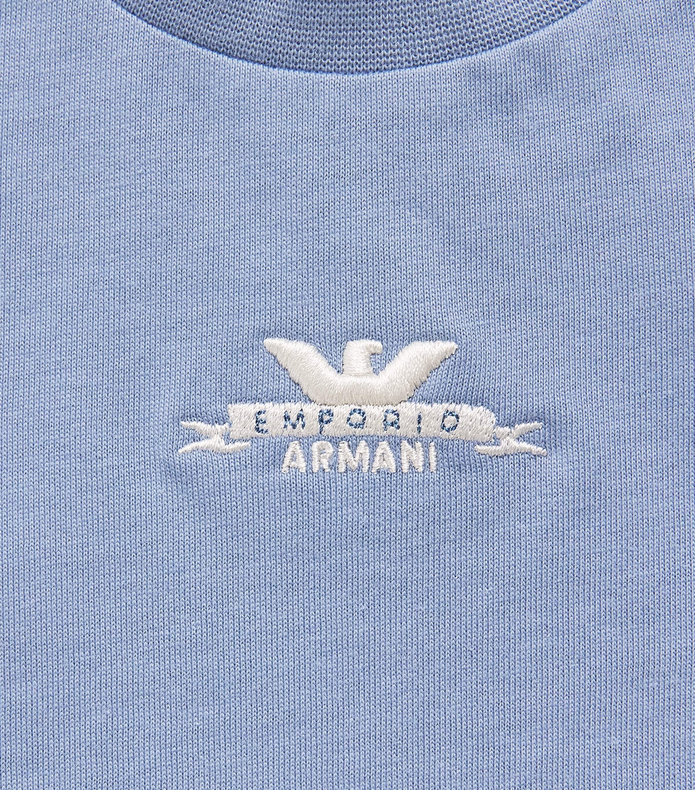 Emporio Armani Kids Embroidered Logo T-Shirt (6-36 Months) Troposphere Image 3