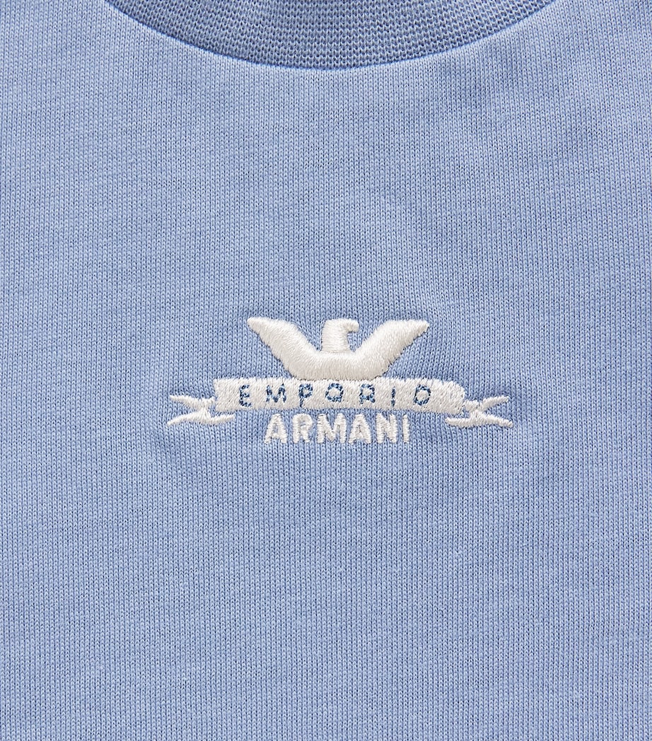 Emporio Armani Kids Embroidered Logo T-Shirt (6-36 Months) Troposphere Image 3