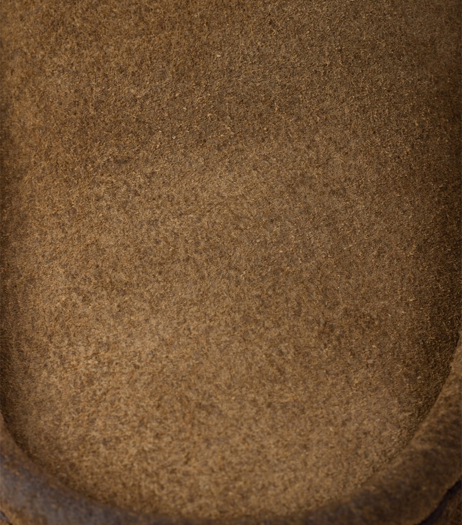Prada Suede Aged Chunky Loafers Brown Image 6