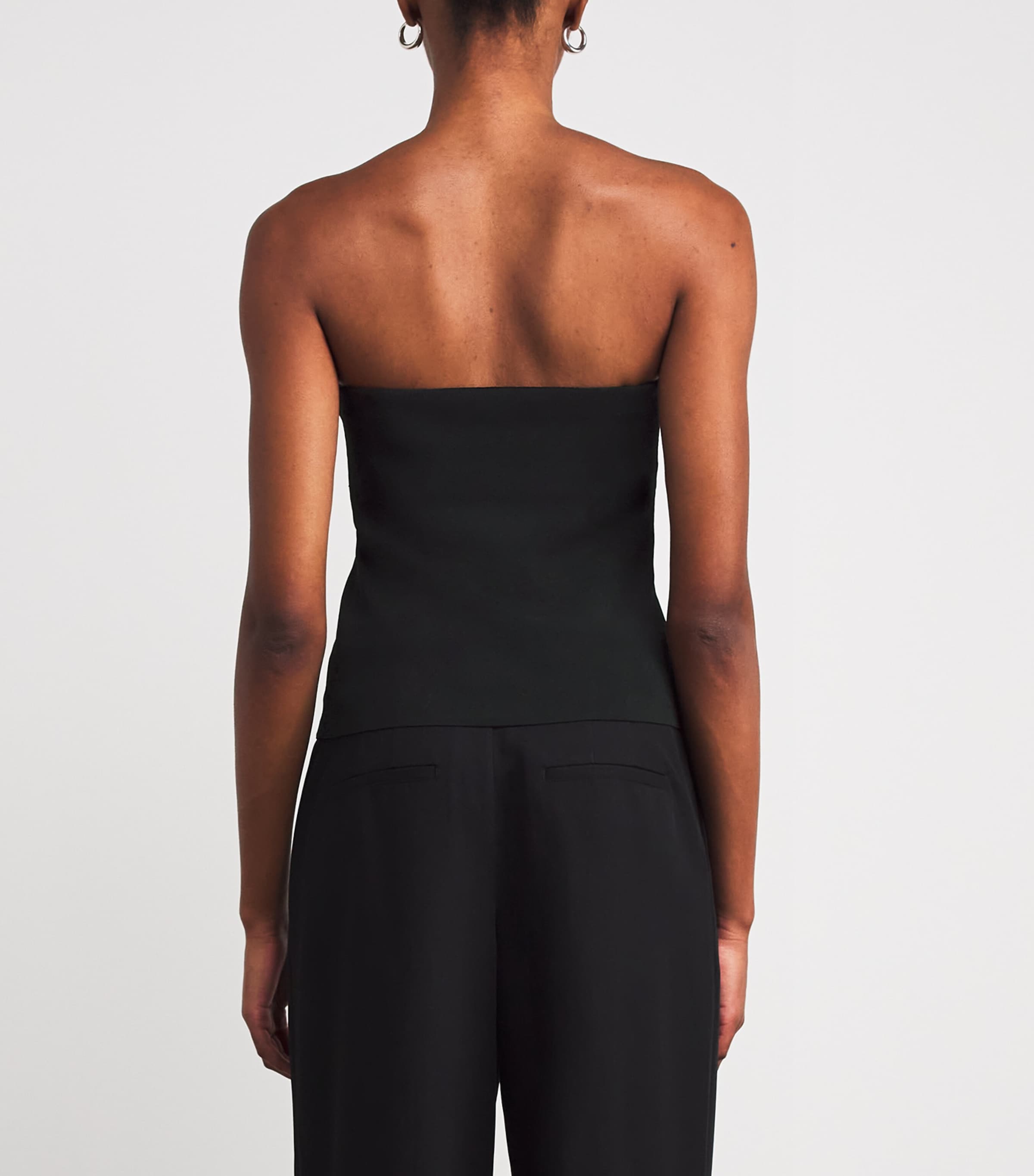 Vince Womens Strapless Top Black Image 4