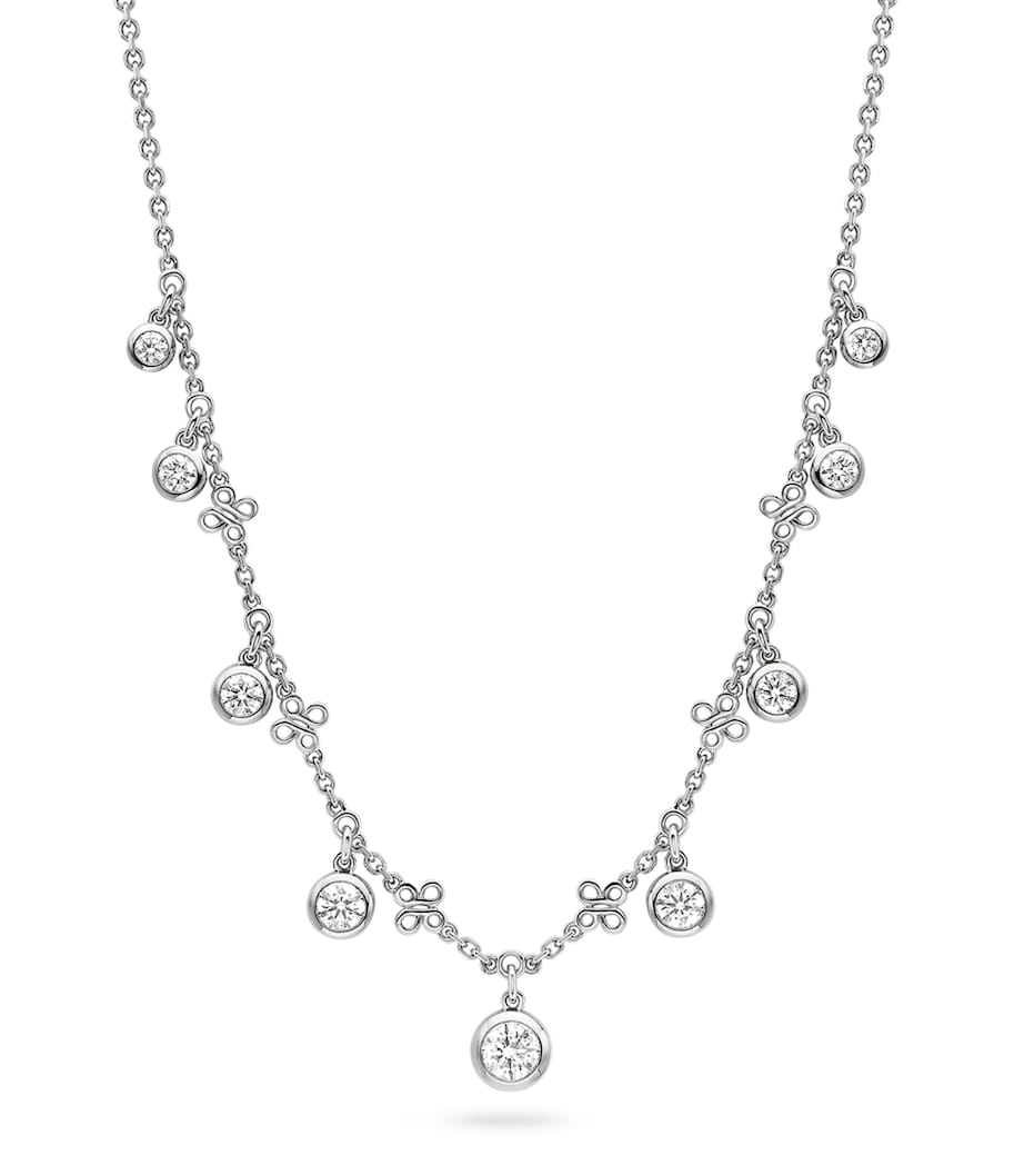 Platinum and Diamond Beach Necklace PLATINUM Image 1