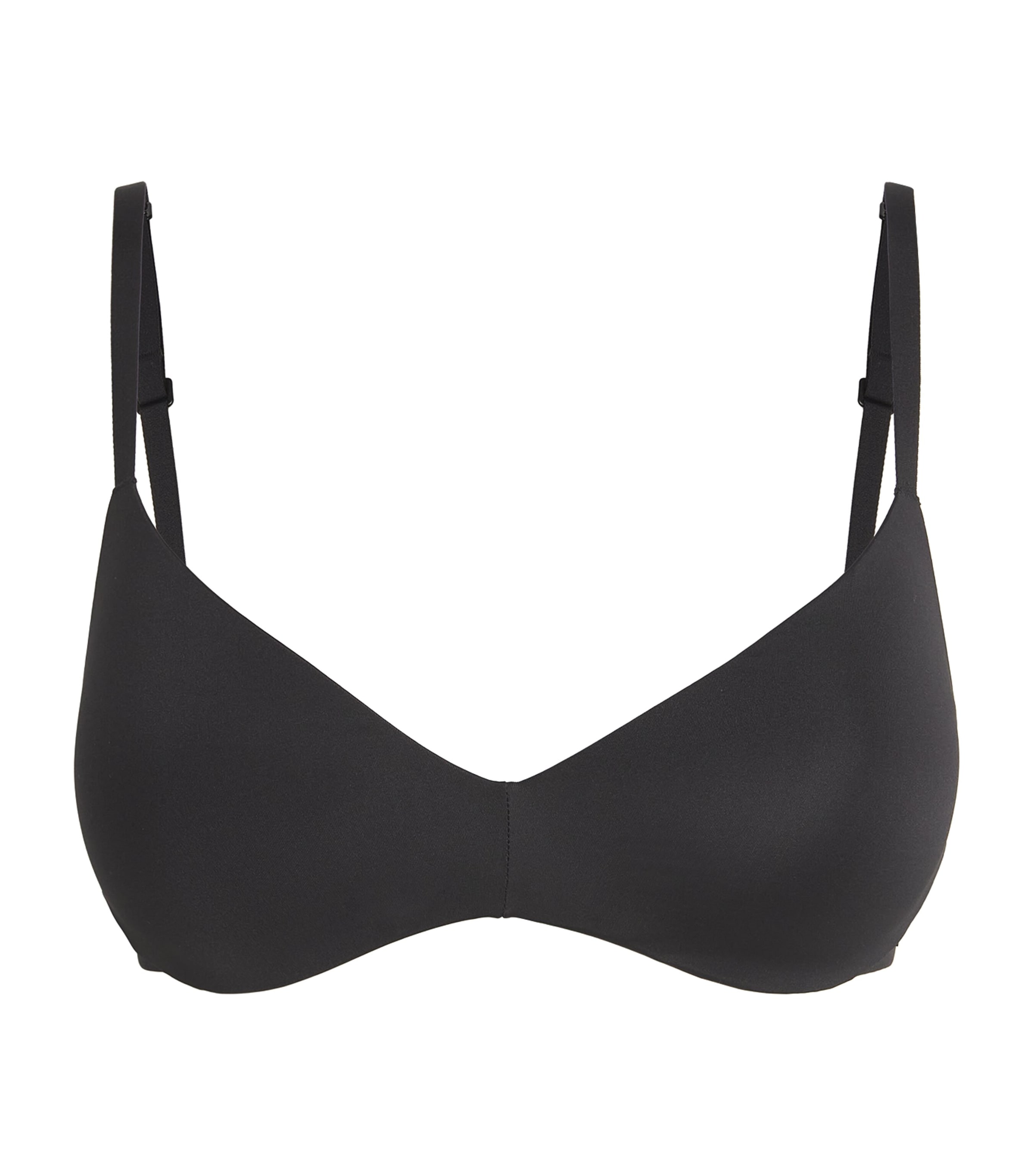 Skims Wireless Form Push-up Plunge Bra In Black