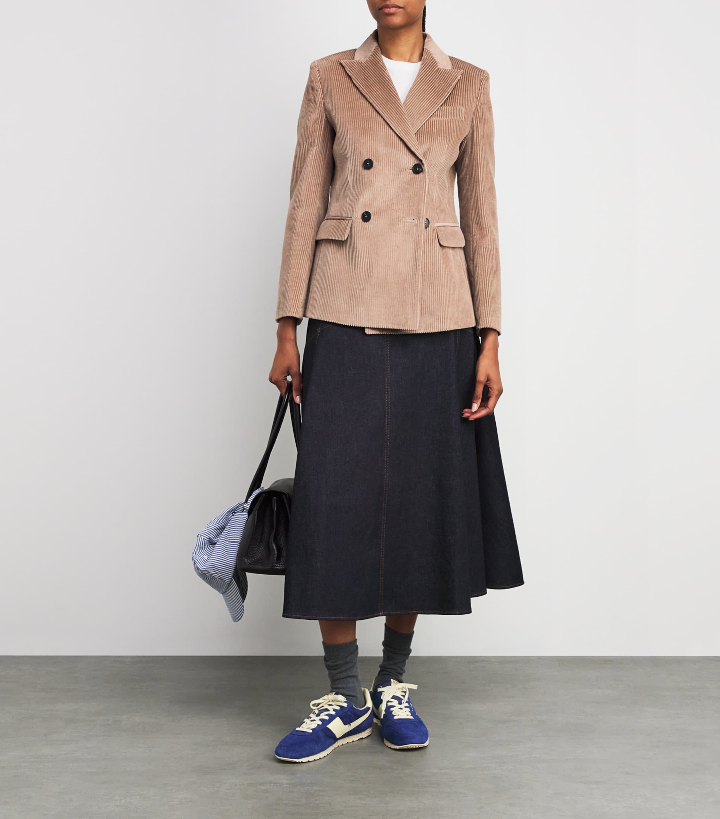 Corduroy Double-Breasted Blazer ANTIQUE ROSE Image 2