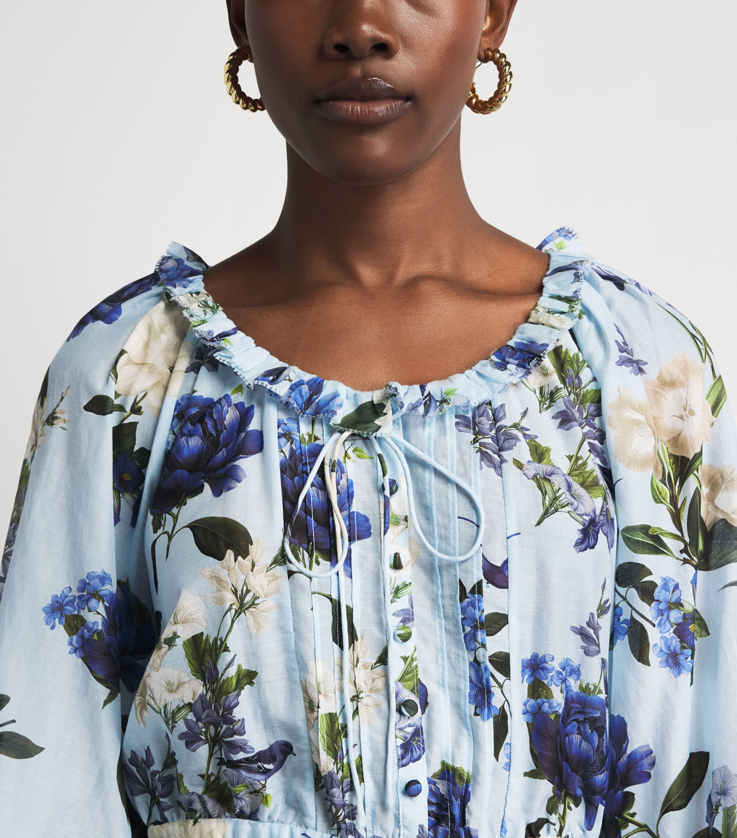 Alice+Olivia Womens Cotton-Silk McLaine Blouse Fly Away Image 3