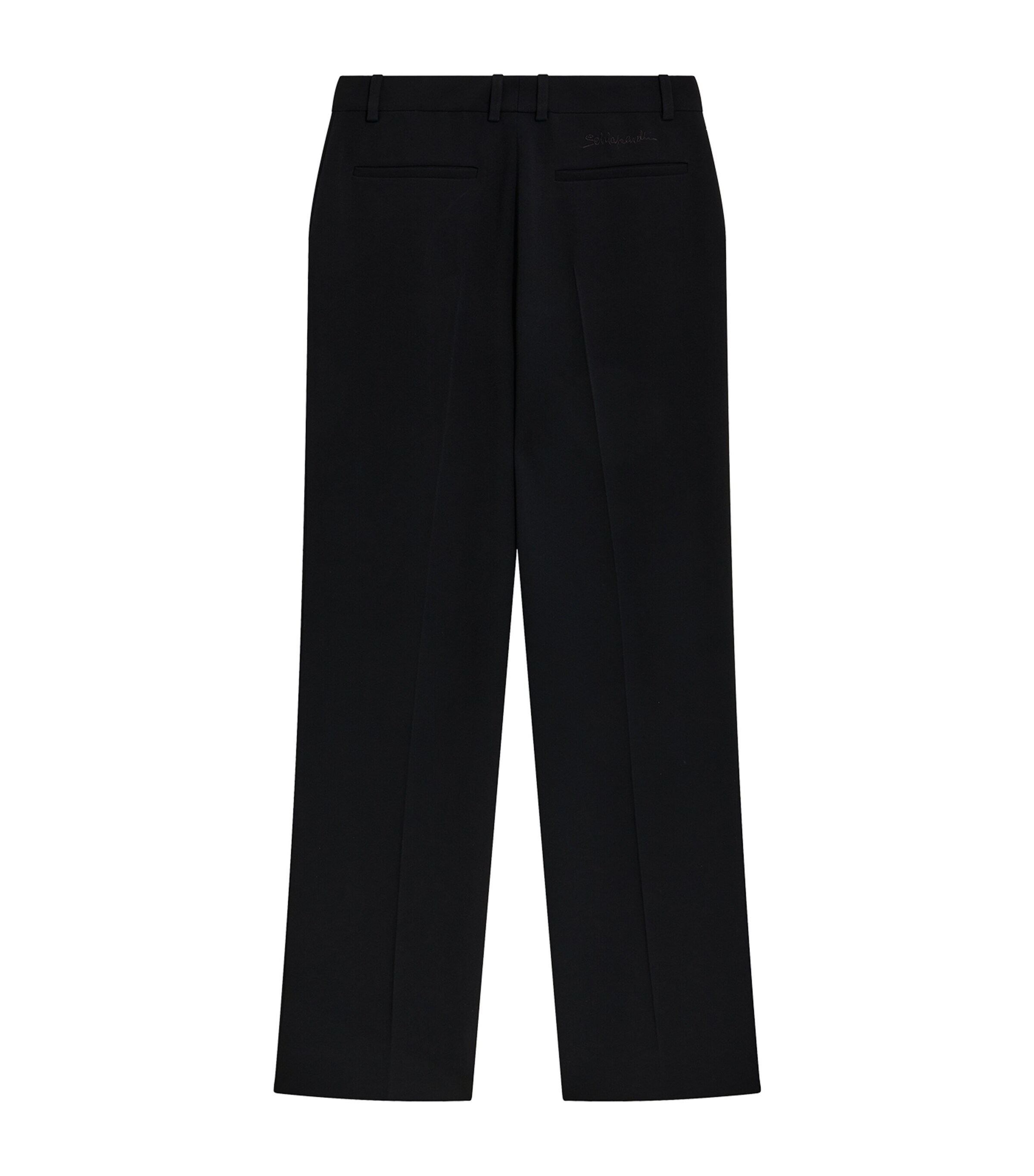 Schiaparelli Womens Virgin Wool Boyfit Trousers Black Image 2