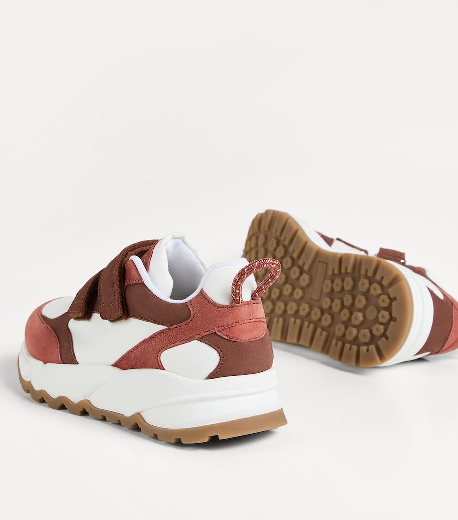 Brunello Cucinelli Kids Leather Velcro Sneakers Image 4