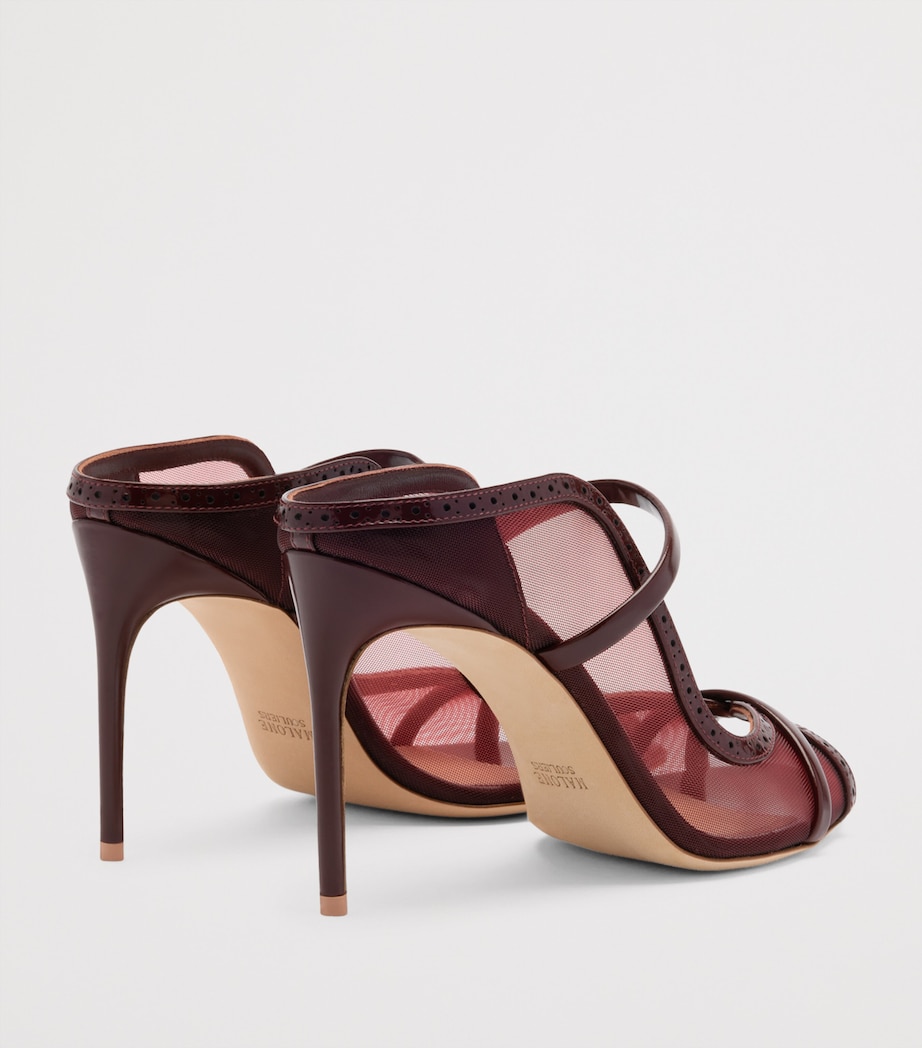 Mesh Noah Heeled Sandals 90 BURGUNDY Image 2