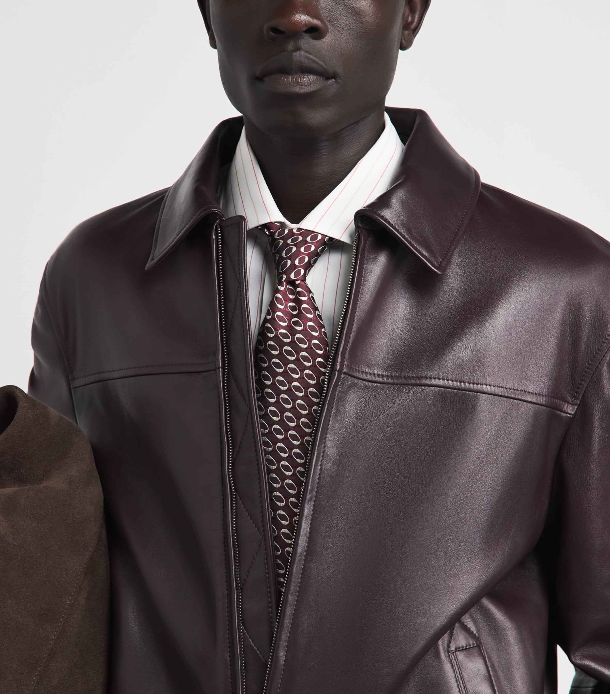 Isaia Silk Geometric Jacquard Tie Image 2