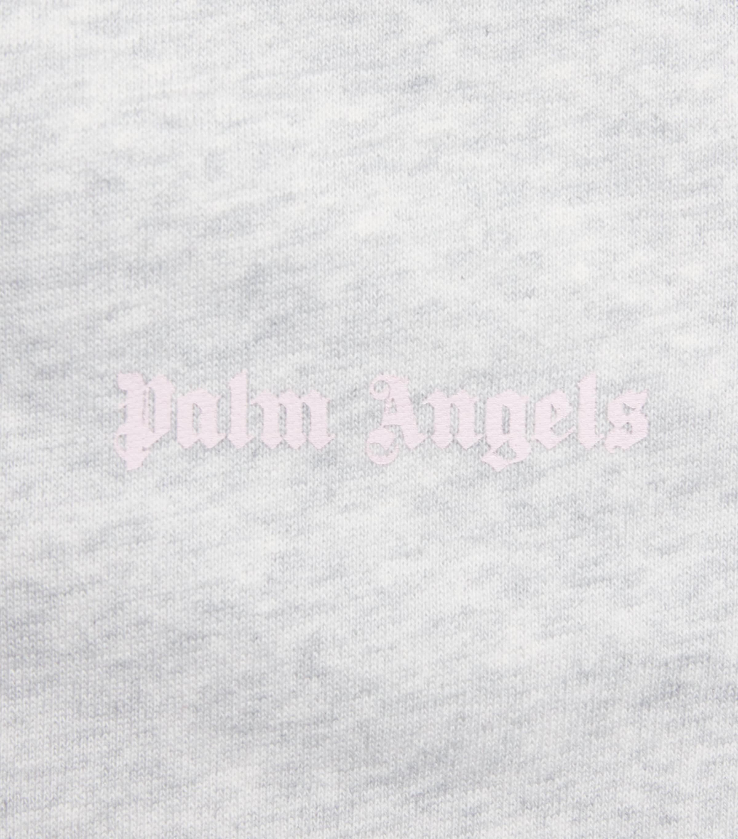 Palm Angels Kids Cotton Drawstring Logo Sweatpants (4-12+ Years) Gri Mel/mel Gry Image 3
