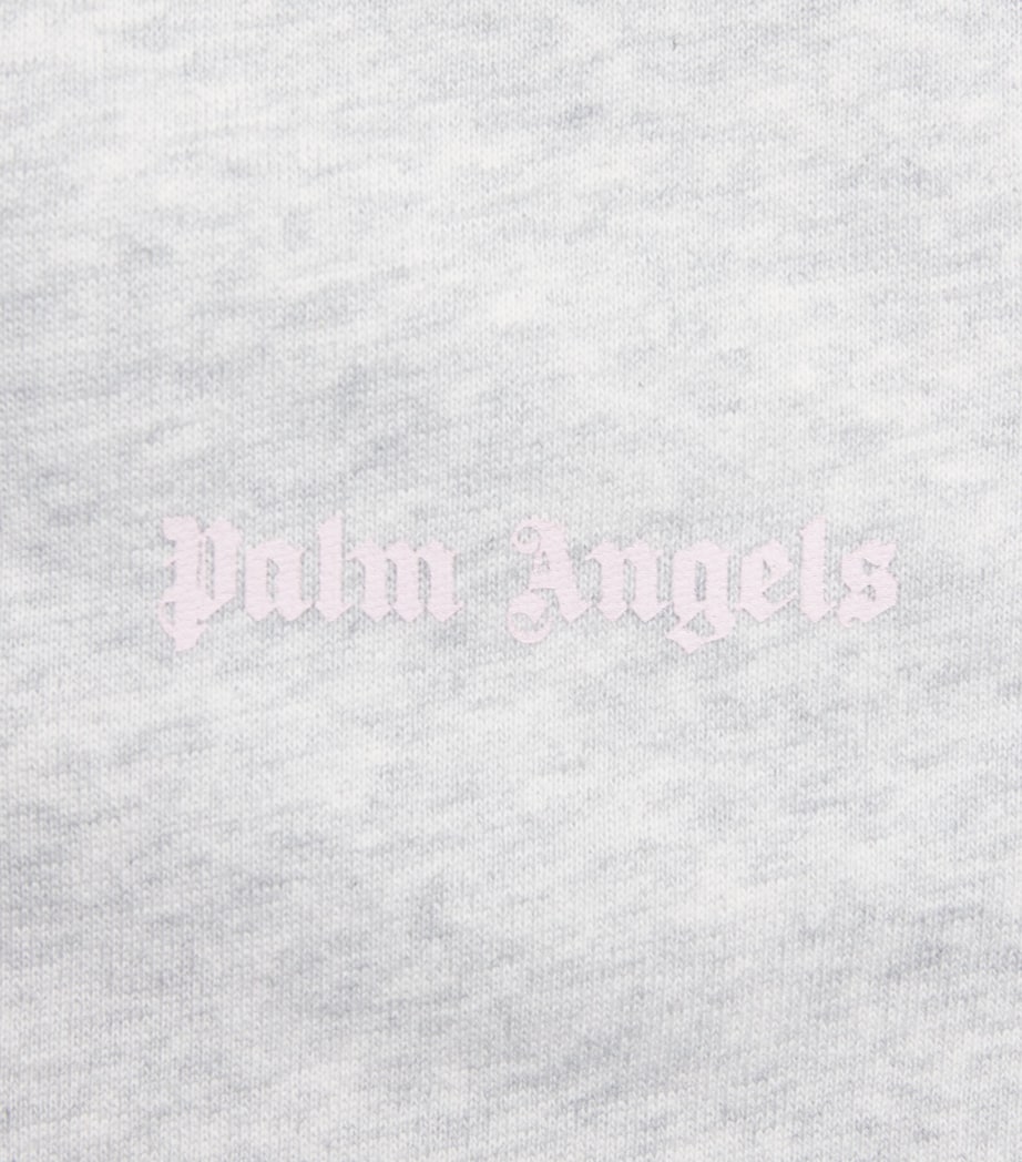 Palm Angels Kids Cotton Drawstring Logo Sweatpants (4-12+ Years) Gri Mel/mel Gry Image 3