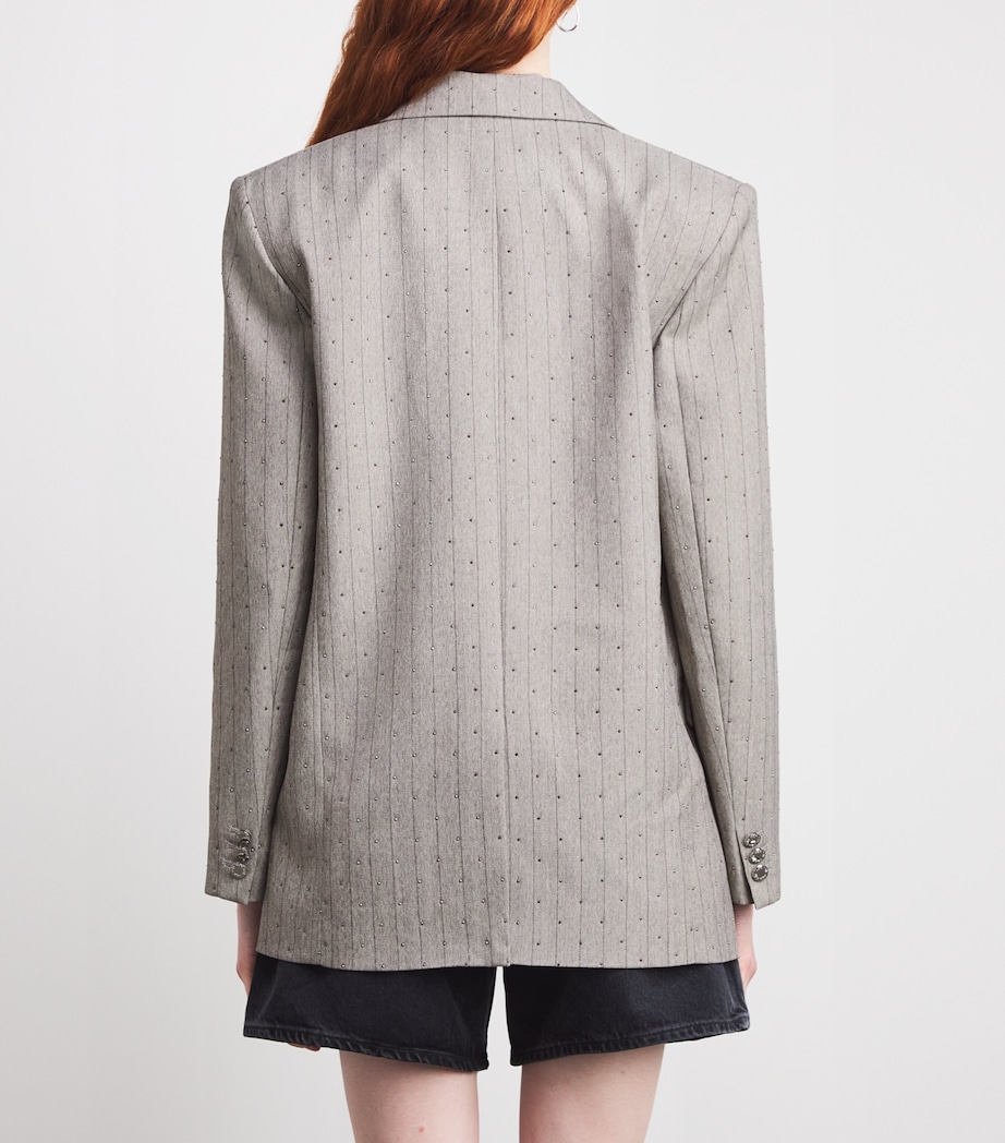 Embellished Stripe Blazer LIGHT GREY Image 4