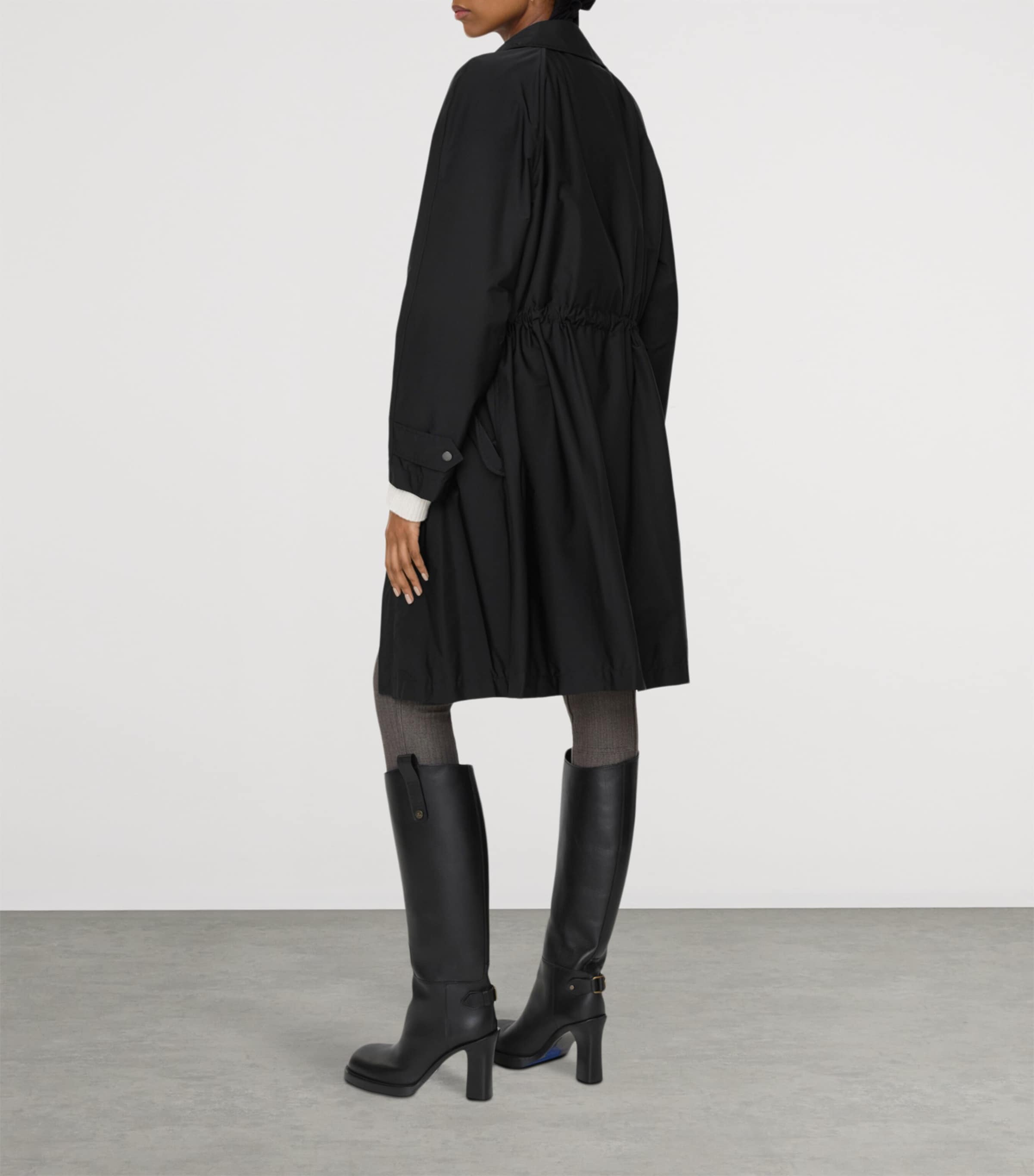 Burberry Womens Hooded Parka Black Image 3