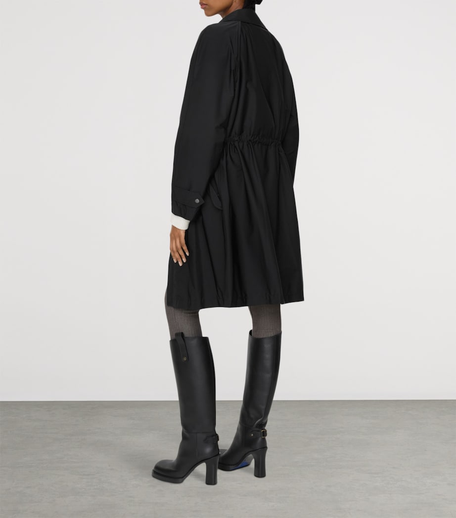 Burberry Womens Hooded Parka Black Image 3