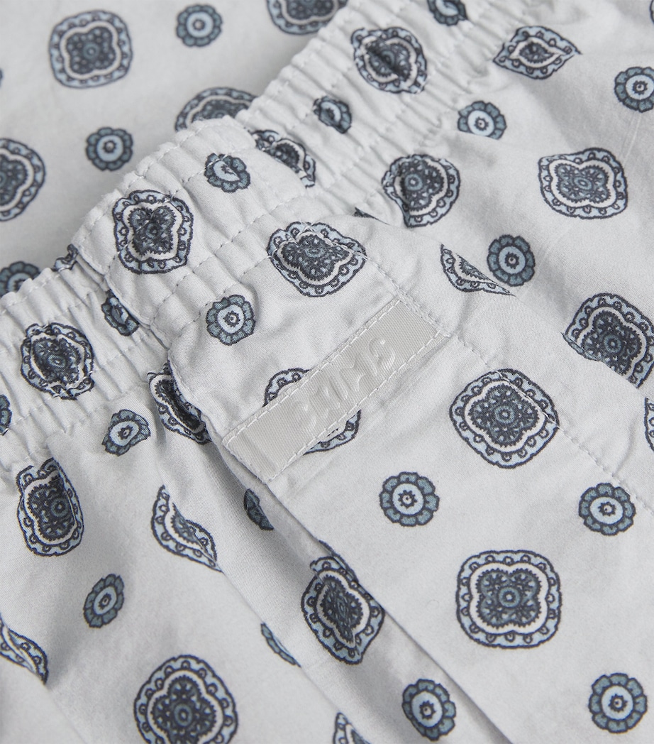 Cotton Poplin Printed Boxer Shorts PLATINUM FOULARD Image 4
