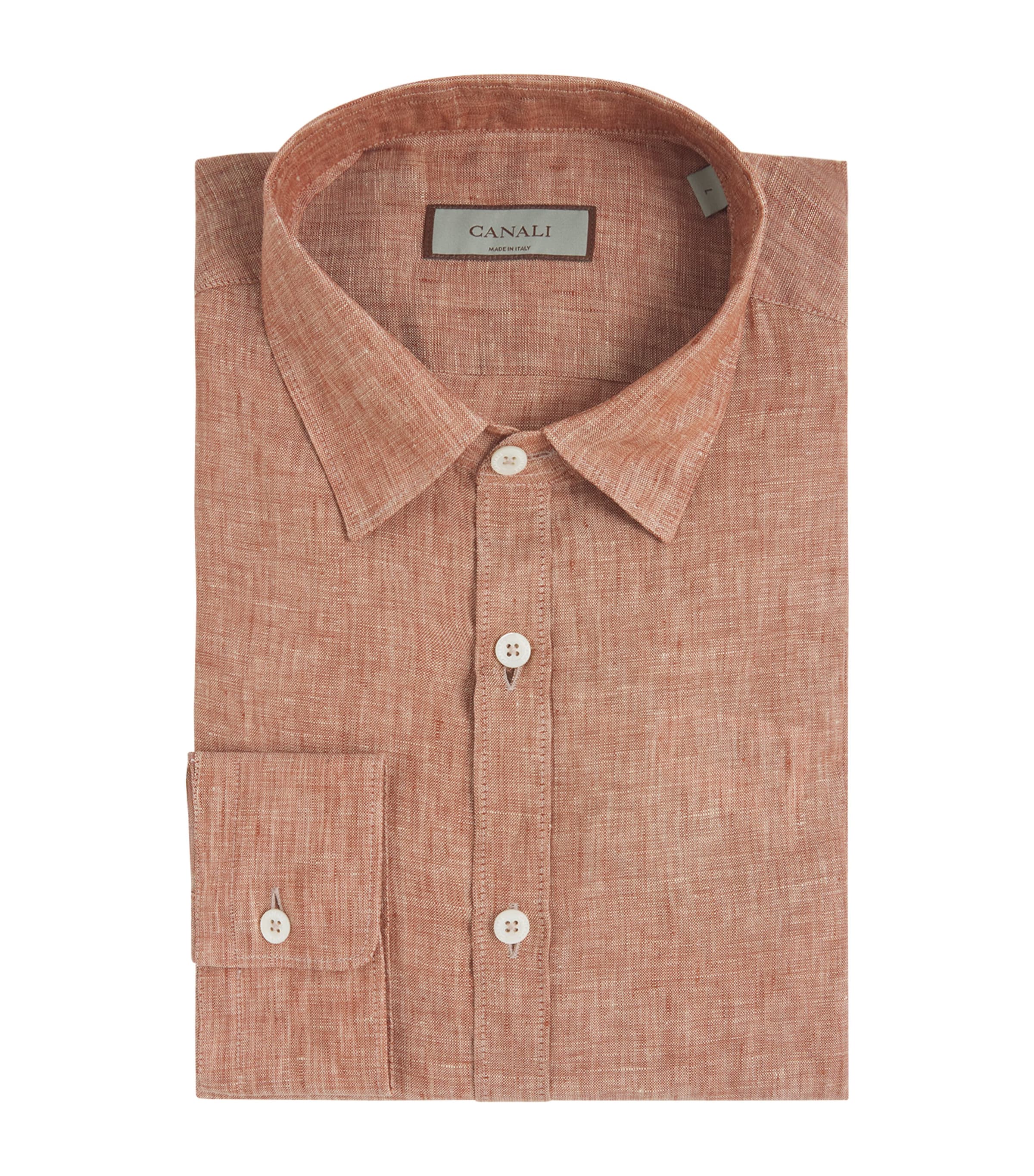 Canali Mens Linen Shirt Image 1