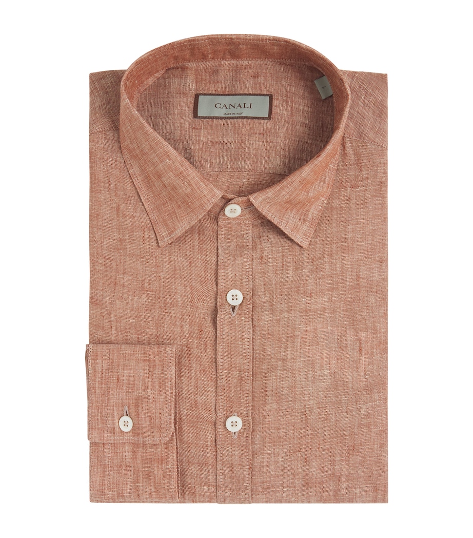 Canali Mens Linen Shirt Image 1