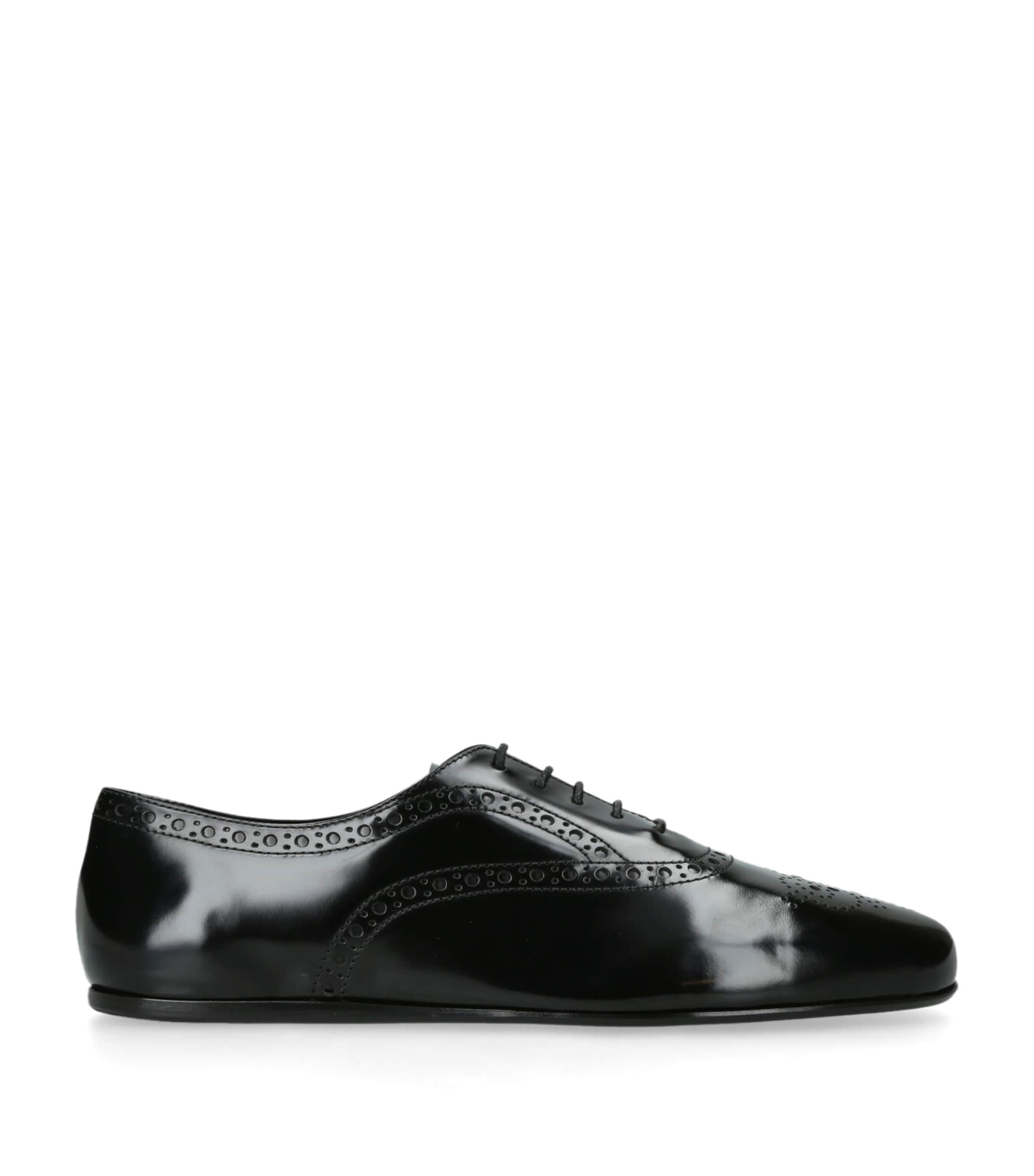 Leather Rebecca Lace-Up Derby Shoes BLACK Image 1
