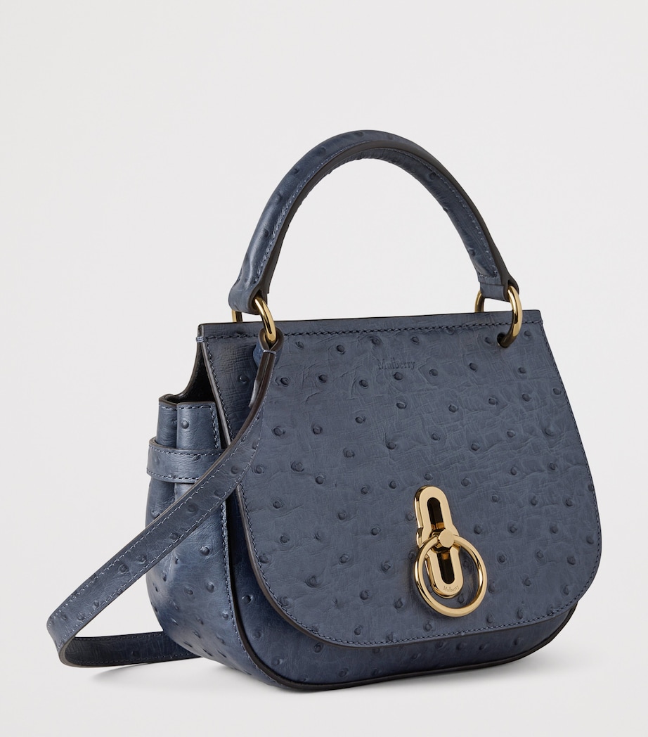 Small Leather Amberley Satchel Top-Handle Bag STORMY BLUE Image 2