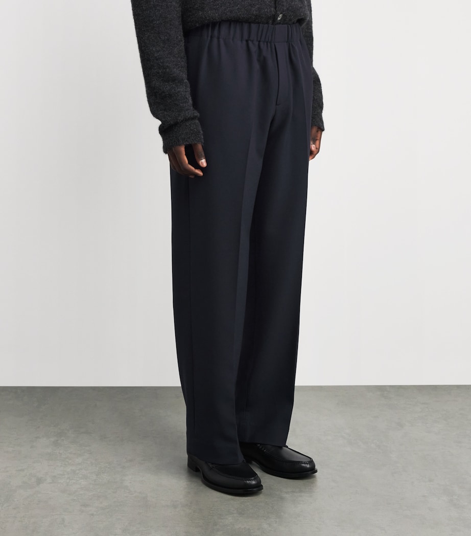 Wide-Leg Tailored Trousers NAVY BLUE Image 3